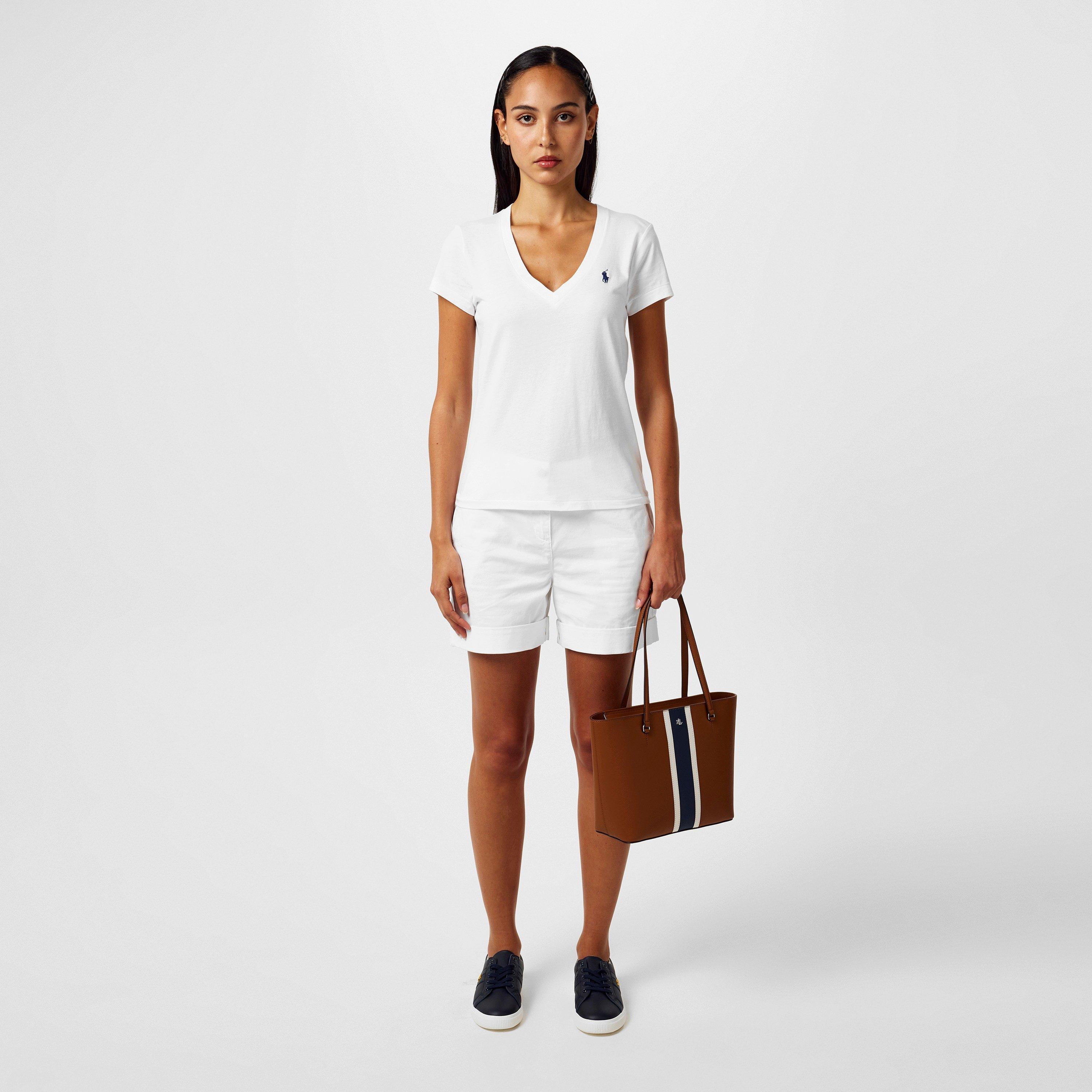 White - Polo Ralph Lauren - Women's V-neck T-Shirt - 6