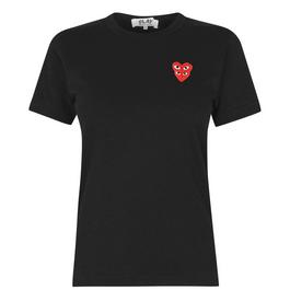 Comme des Garcons PLAY Double Peeping Hearts T Shirt