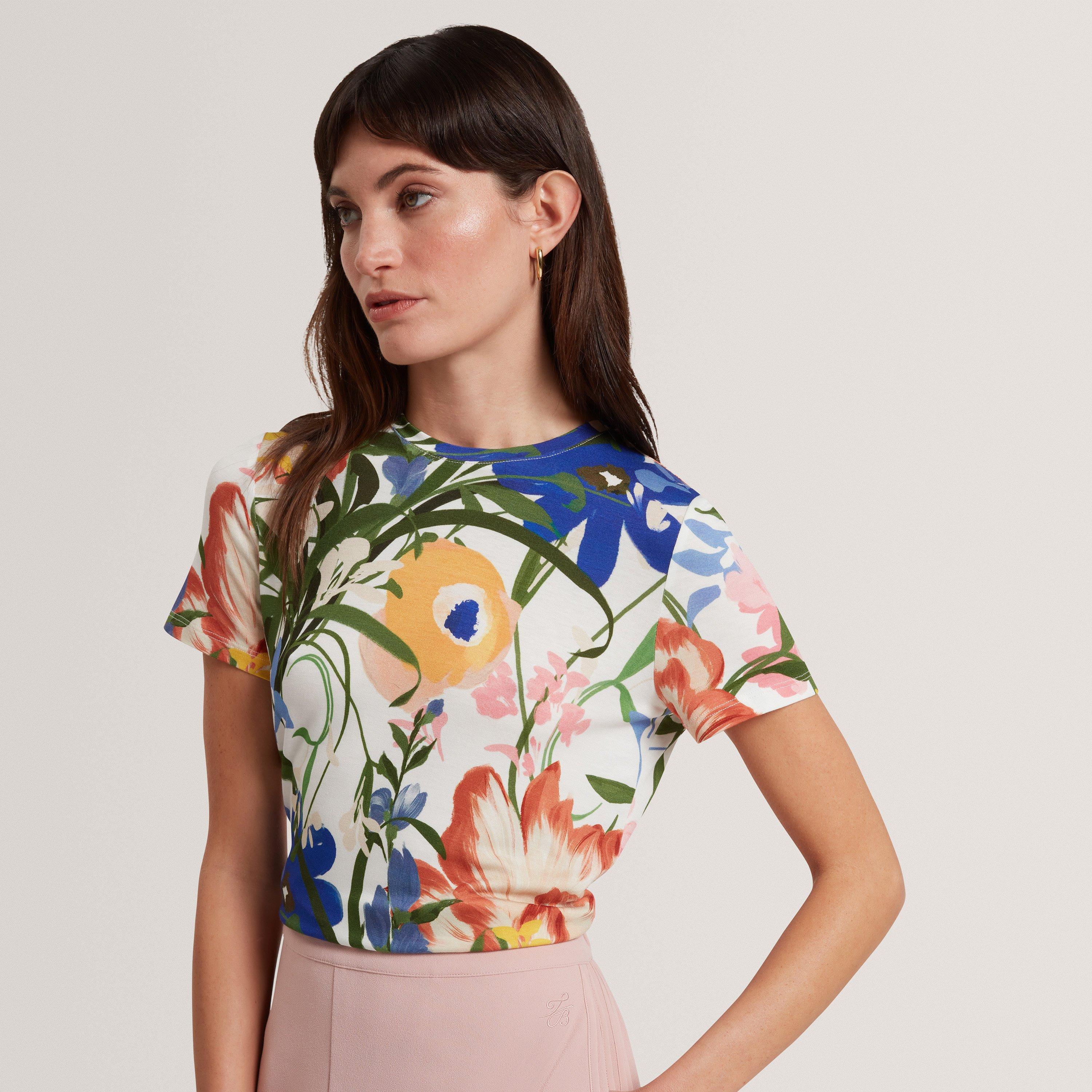 White - Ted Baker - Ted Baker All Over Print Tee - 2