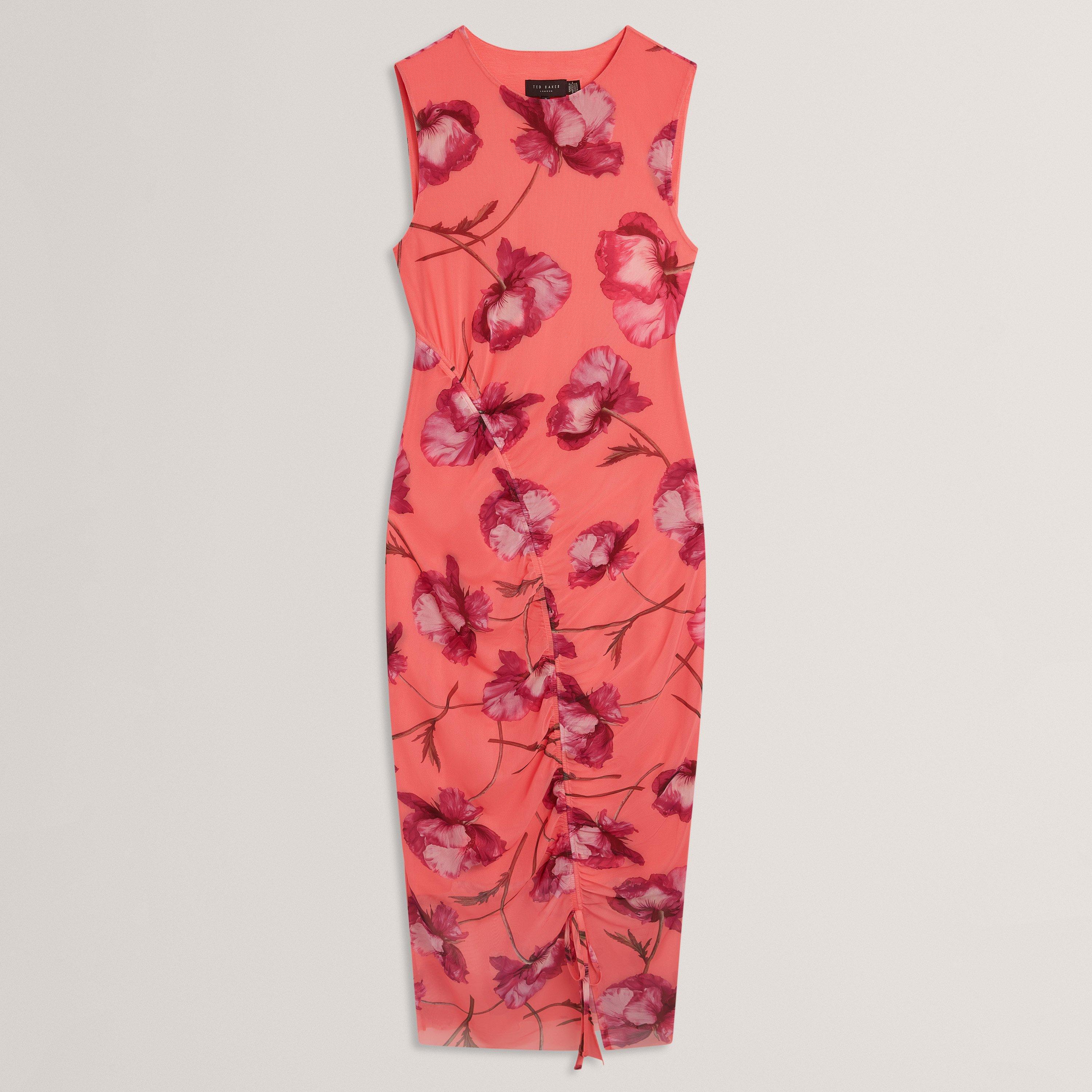 Ted Baker Ted Baker Mesh Midi Dress - Coral - Size 14 (L)