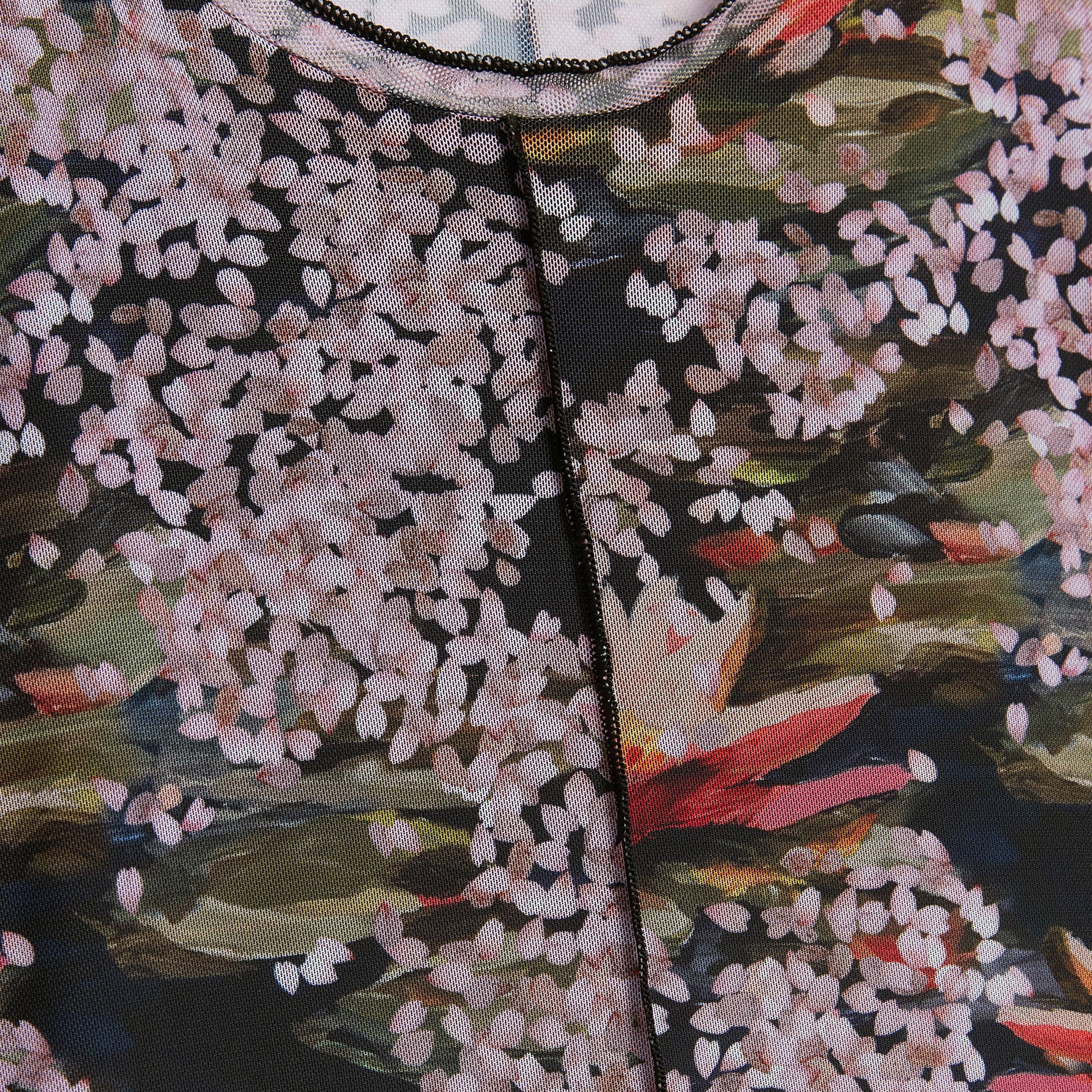 Black - Ted Baker - Ted Mesh Print Top Ld63 - 4