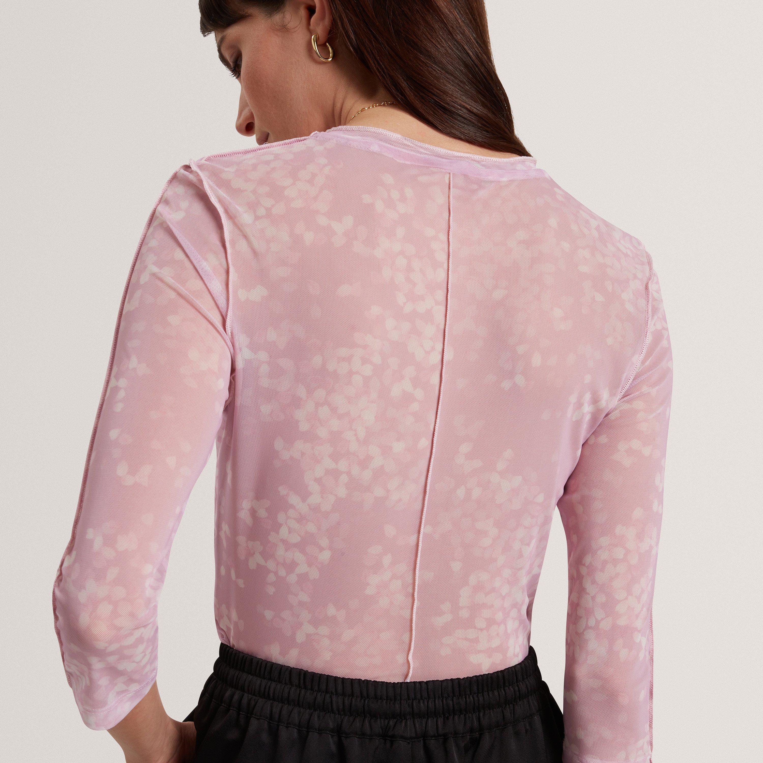 Pl-Pink - Ted Baker - Ted Mesh Print Top Ld63 - 3