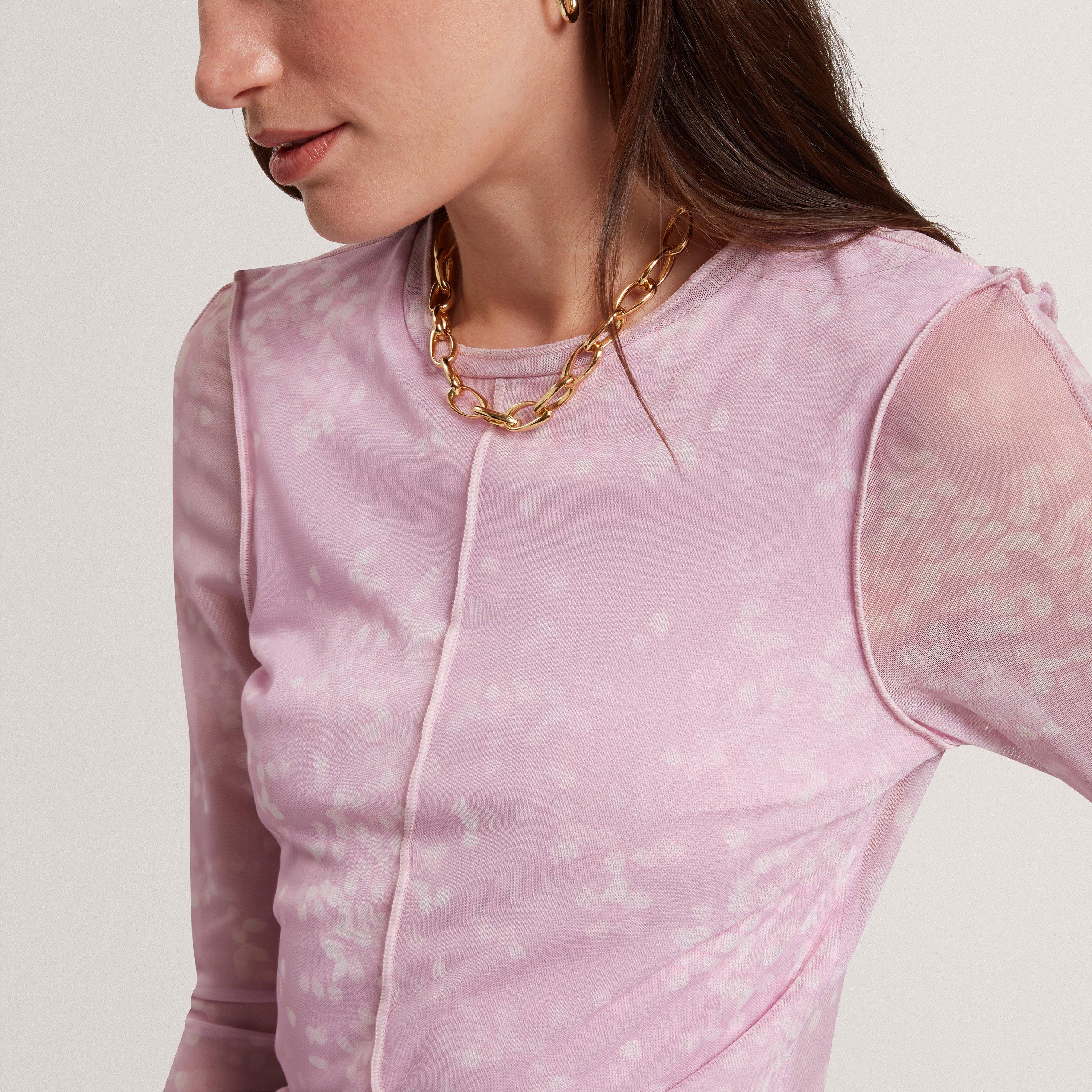 Pl-Pink - Ted Baker - Ted Mesh Print Top Ld63 - 4