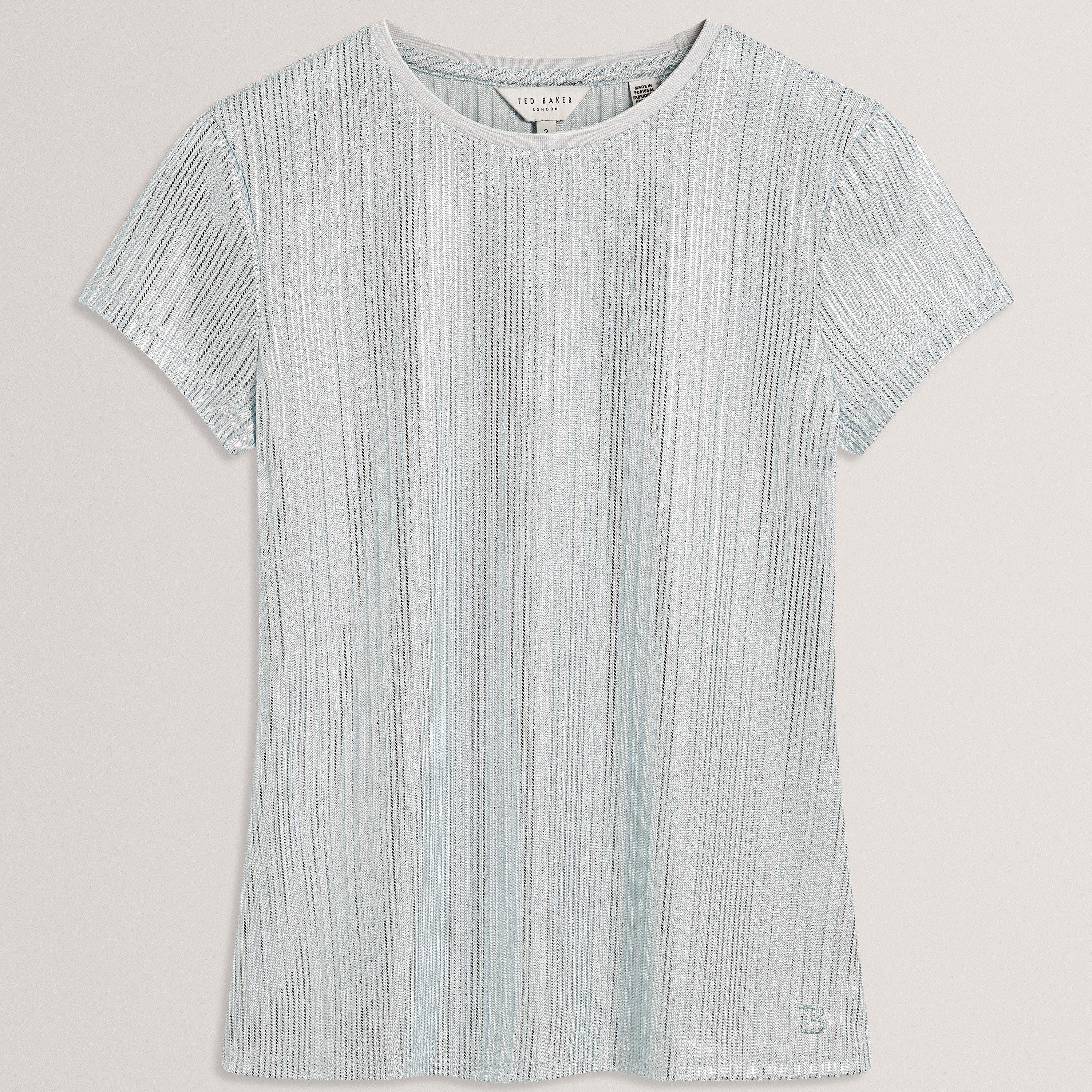 Lt-Blue - Ted Baker - Ted Baker Metallic SS Tee - 1
