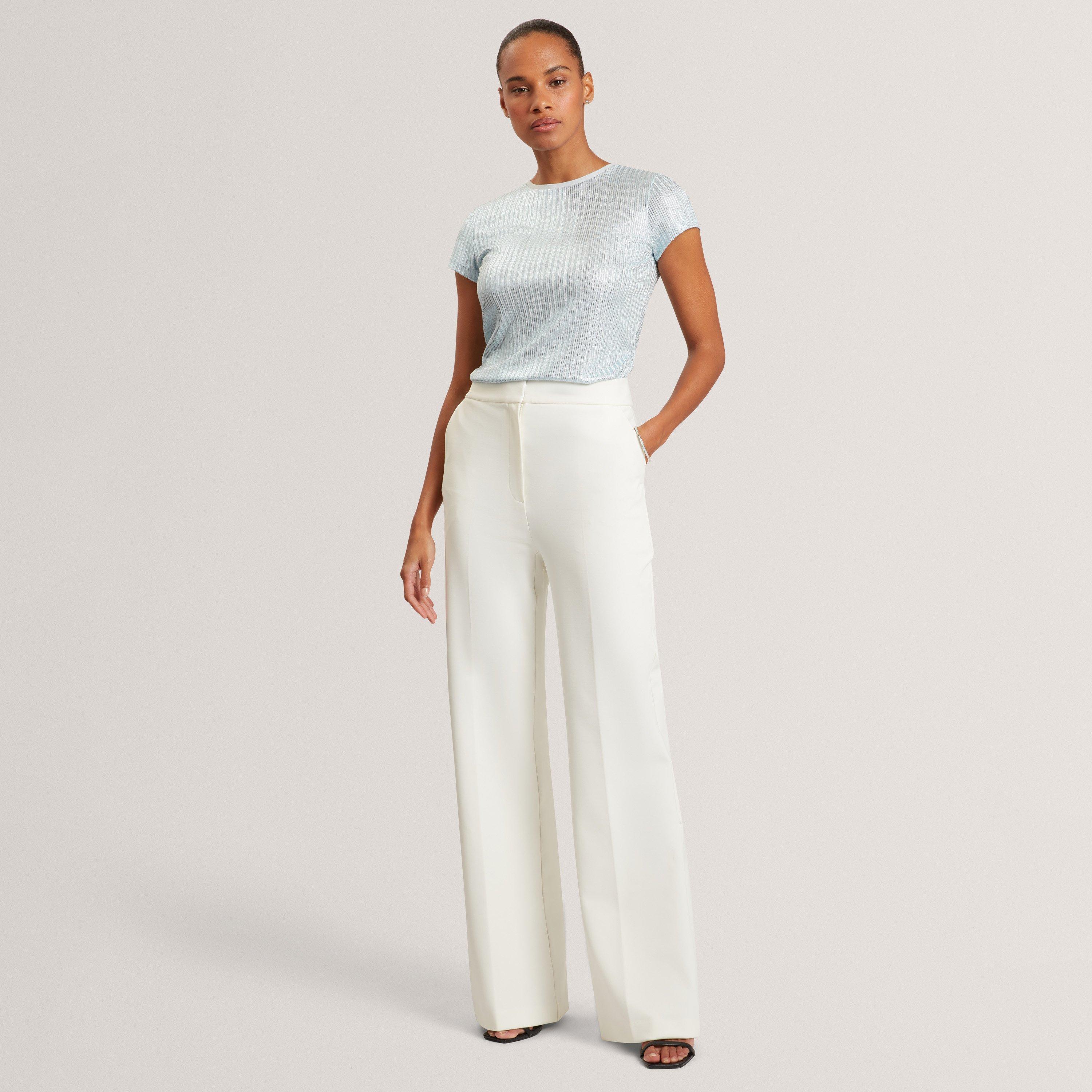 Lt-Blue - Ted Baker - Ted Baker Metallic SS Tee - 5