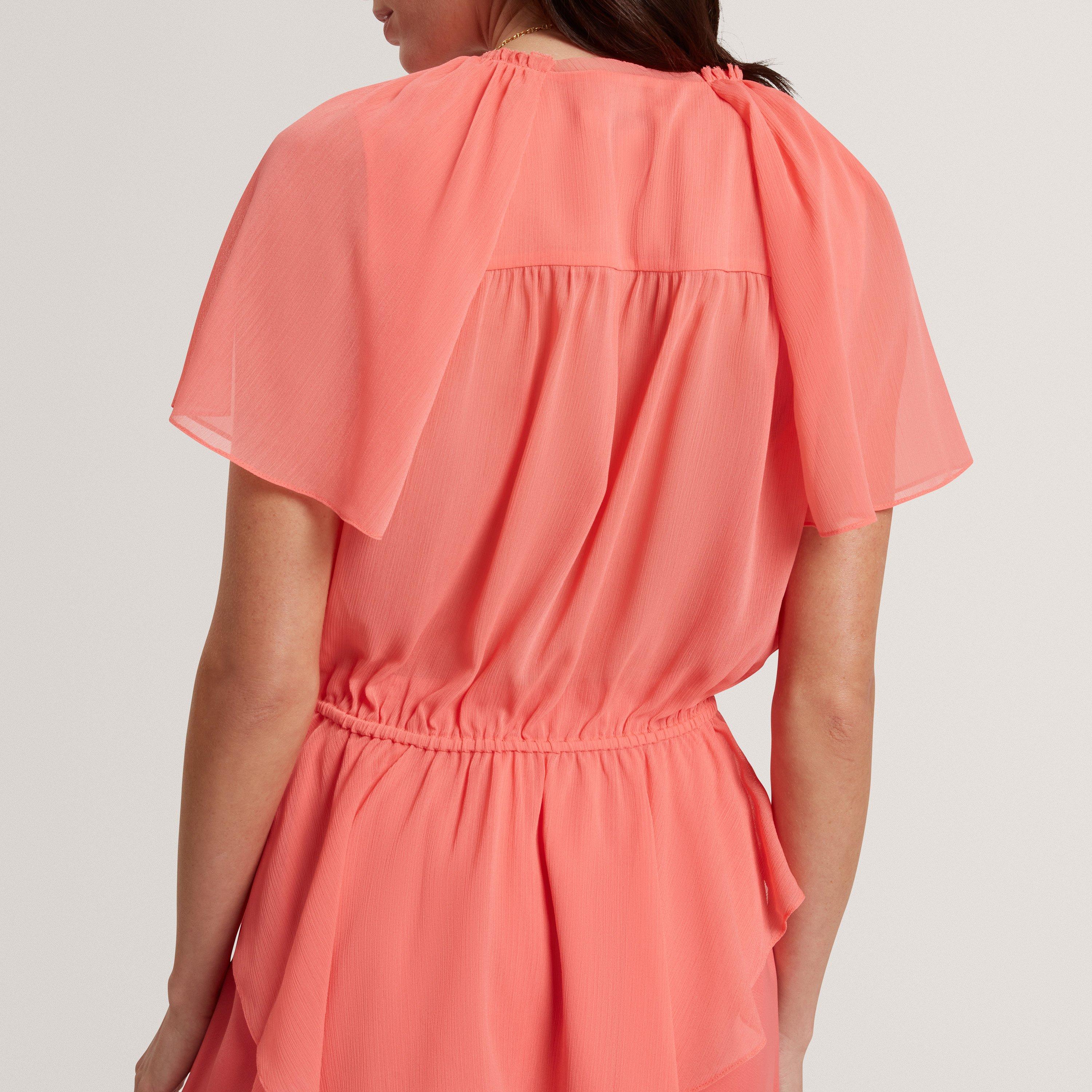 Coral - Ted Baker - Ted Baker Soft Woven Peplum Top - 3