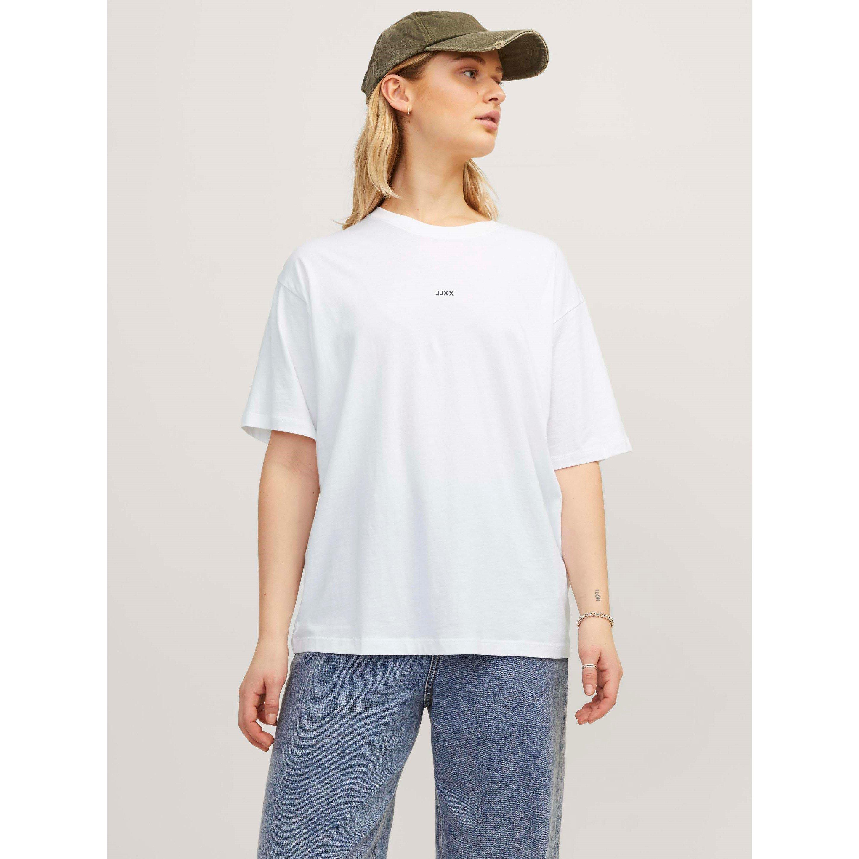 Helder Wit - JJXX - Andrea Loose Logo T-Shirt Ladies - 3