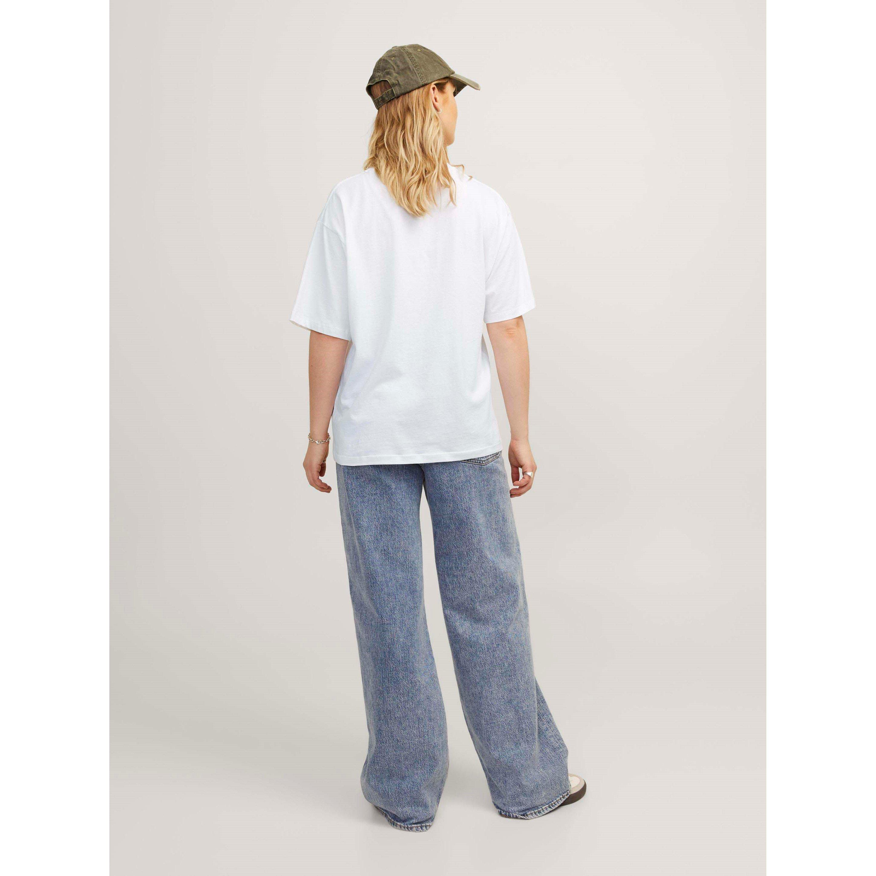 Helder Wit - JJXX - Andrea Loose Logo T-Shirt Ladies - 4