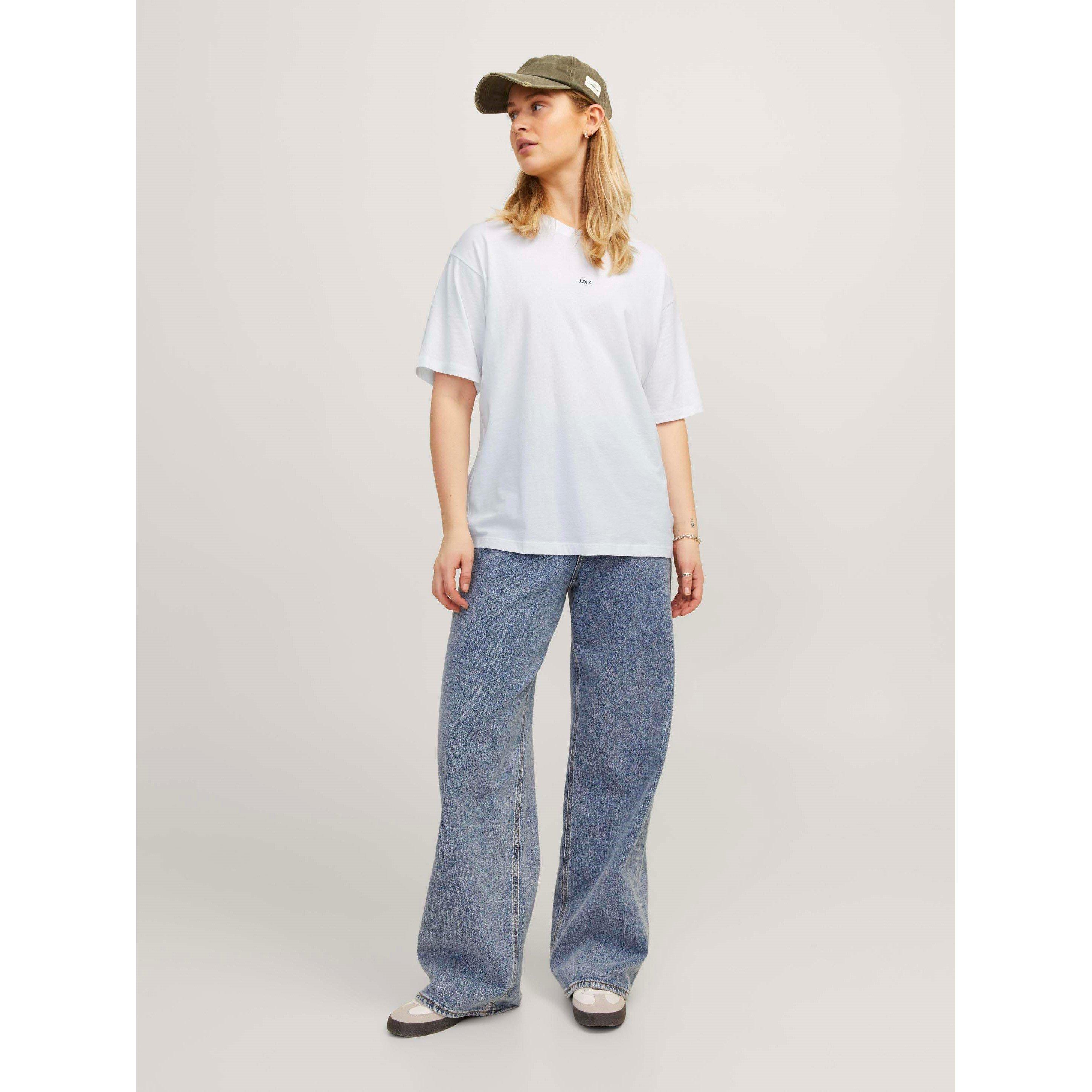 Helder Wit - JJXX - Andrea Loose Logo T-Shirt Ladies - 8