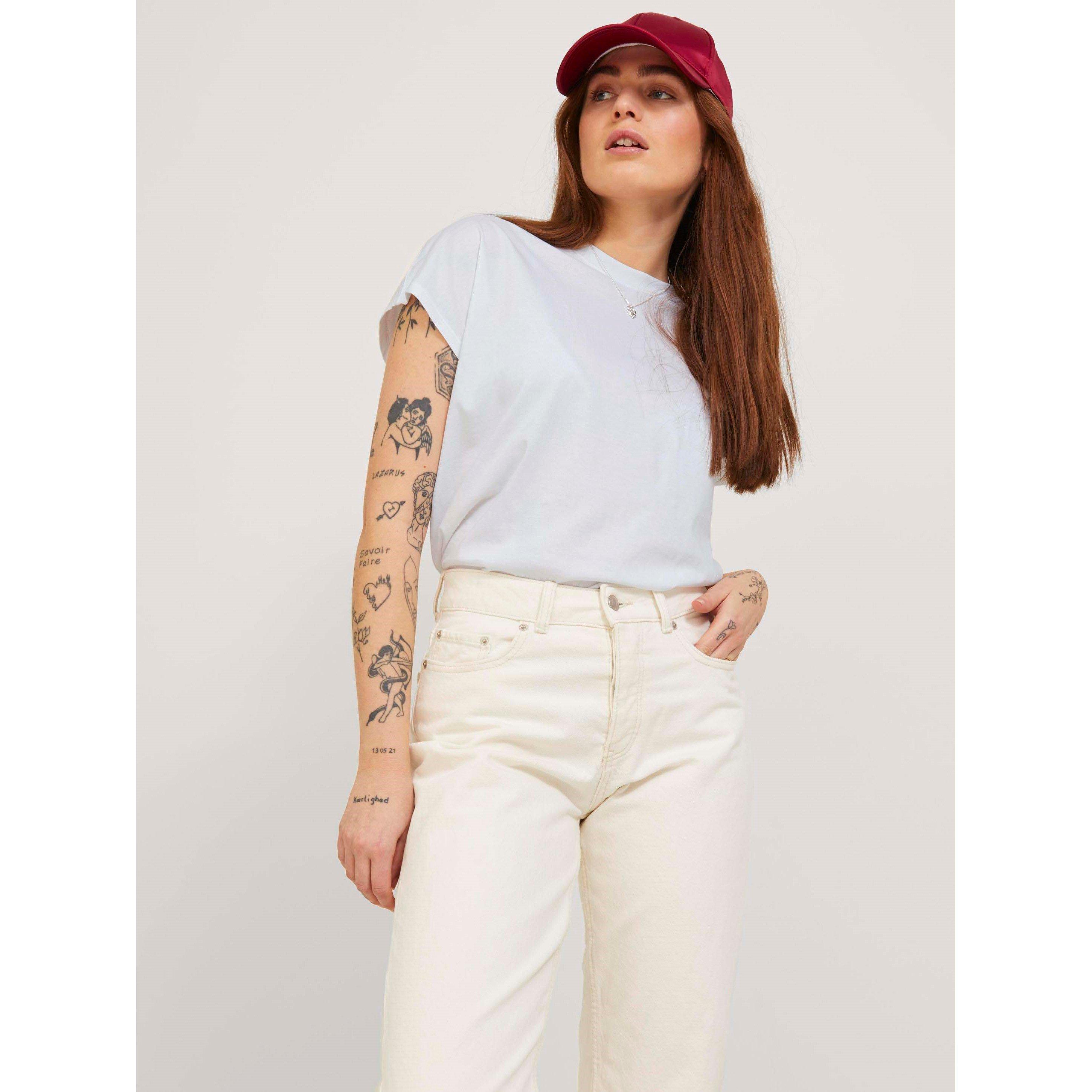 Bright White - JJXX - Jack Astrid Boxy Sleeveless T-Shirt Ladies - 3