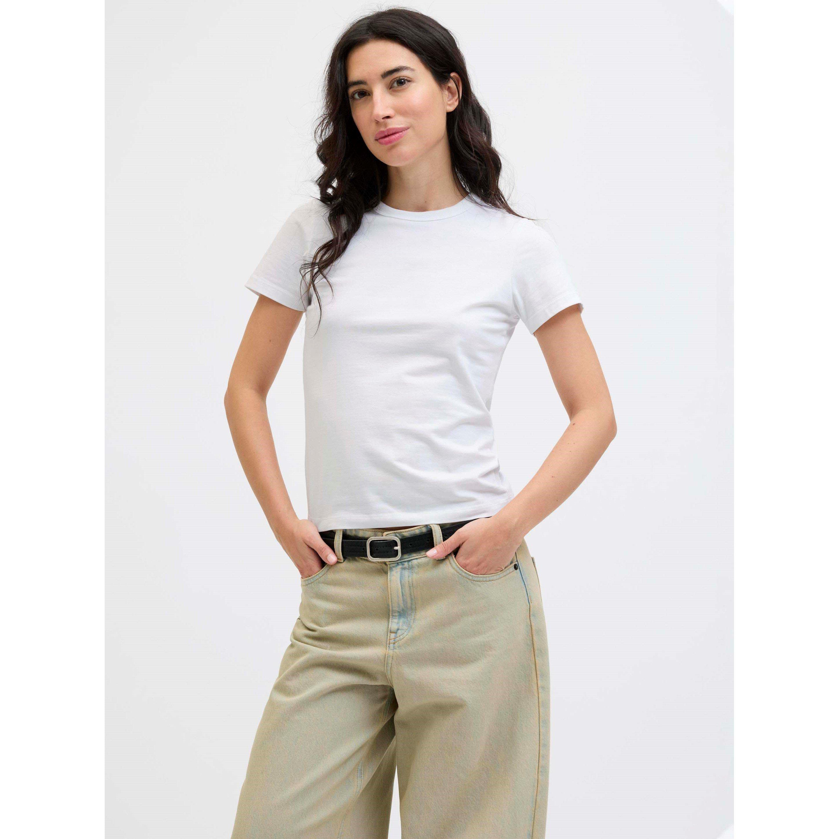 Bright White - JJXX - Gigi Crew T-Shirt Ladies - 3
