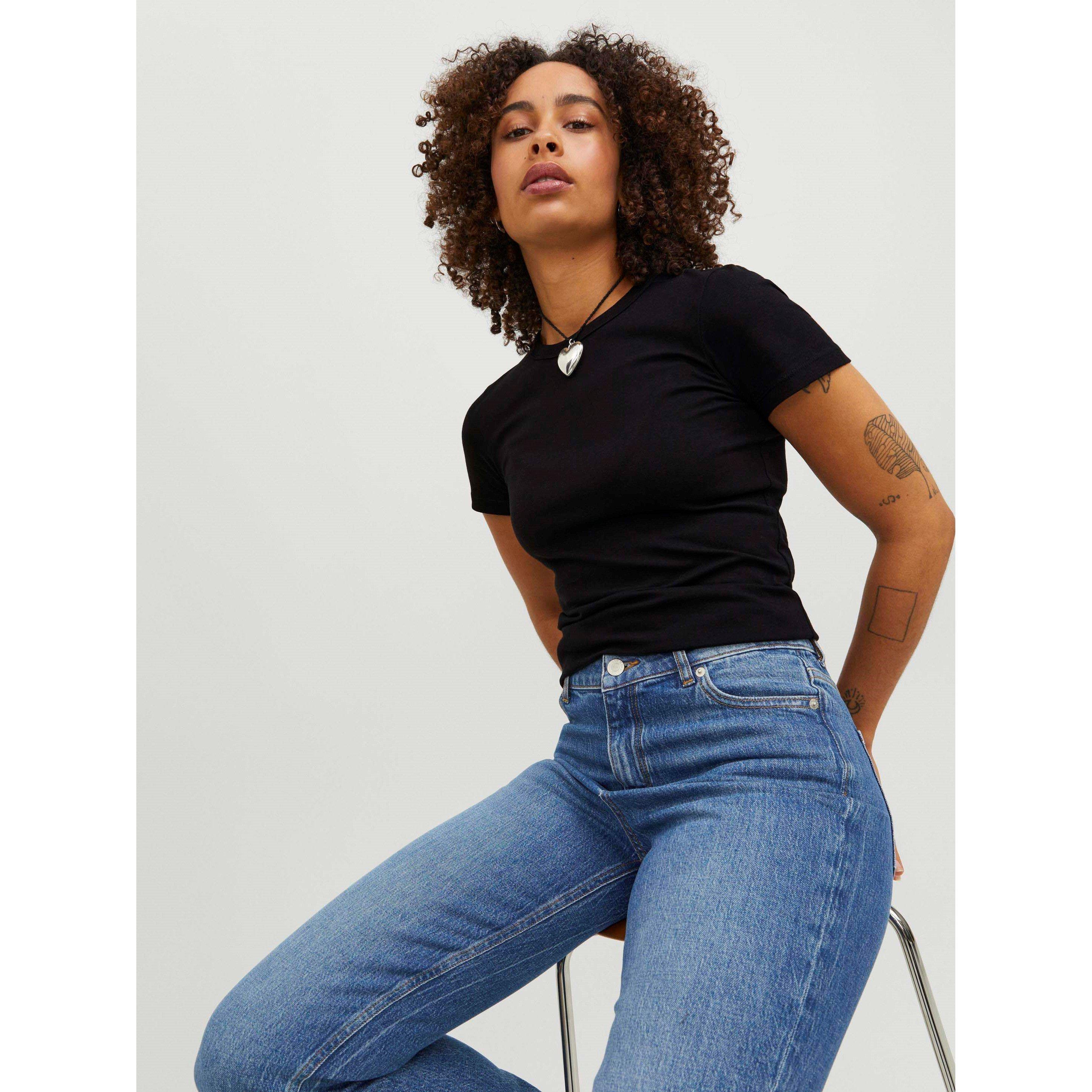 Black - JJXX - Gigi Crew T-Shirt Ladies - 7