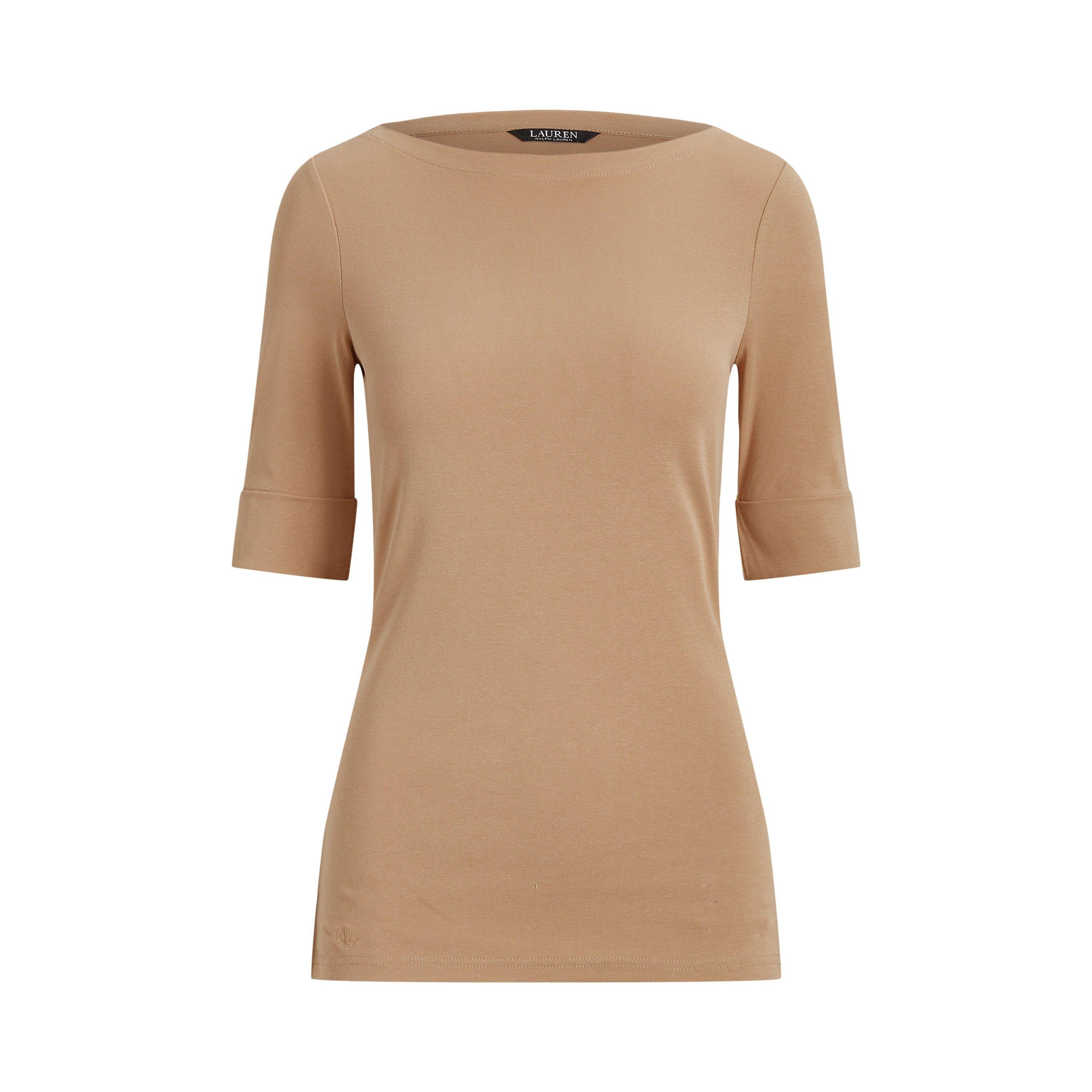 Lauren By Ralph Lauren Women's Classic Camel Judy T-Shirt - 12 (M)