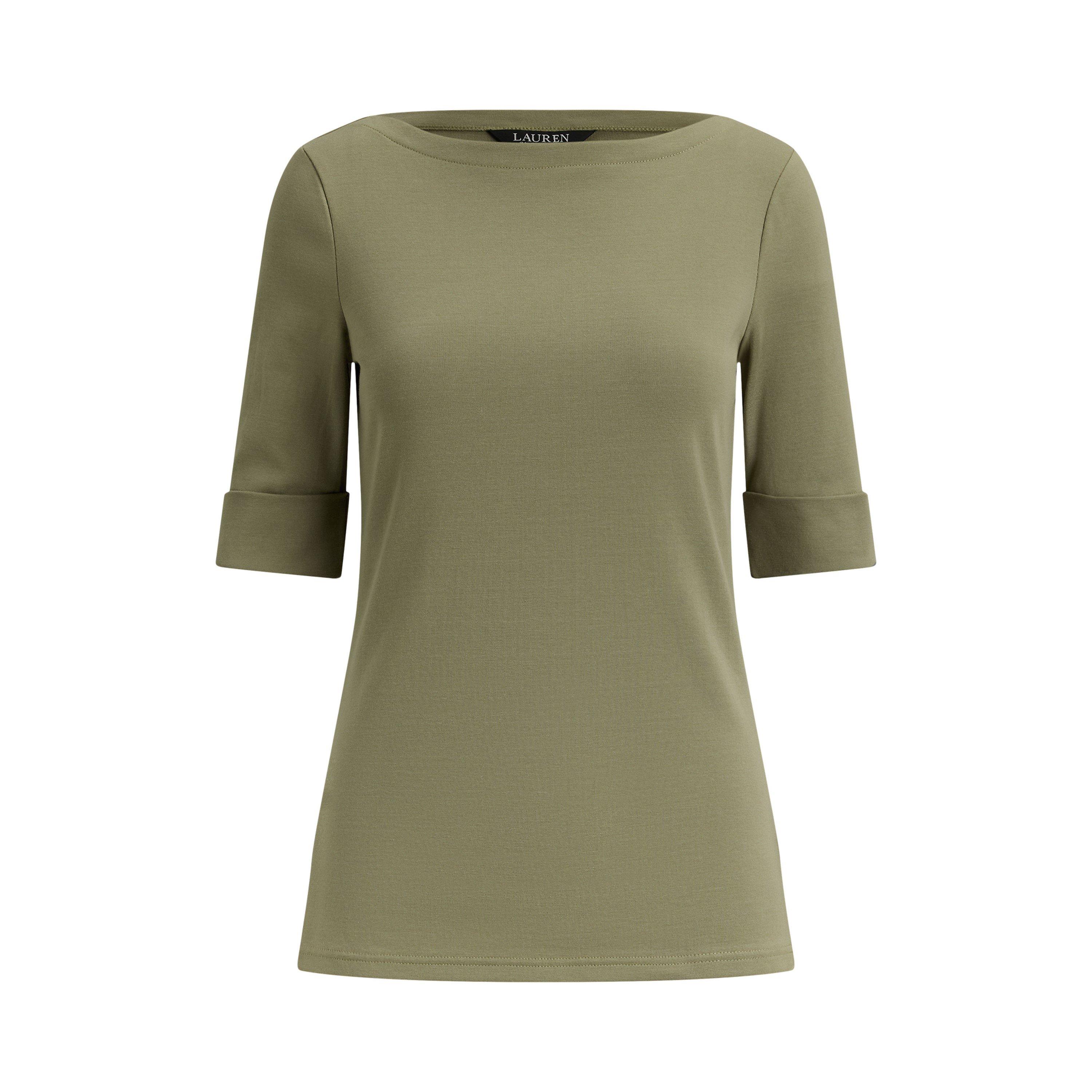 Lauren by Ralph Lauren Judy T-Shirt - LIGHT AGAVE - Size 8 (XS)