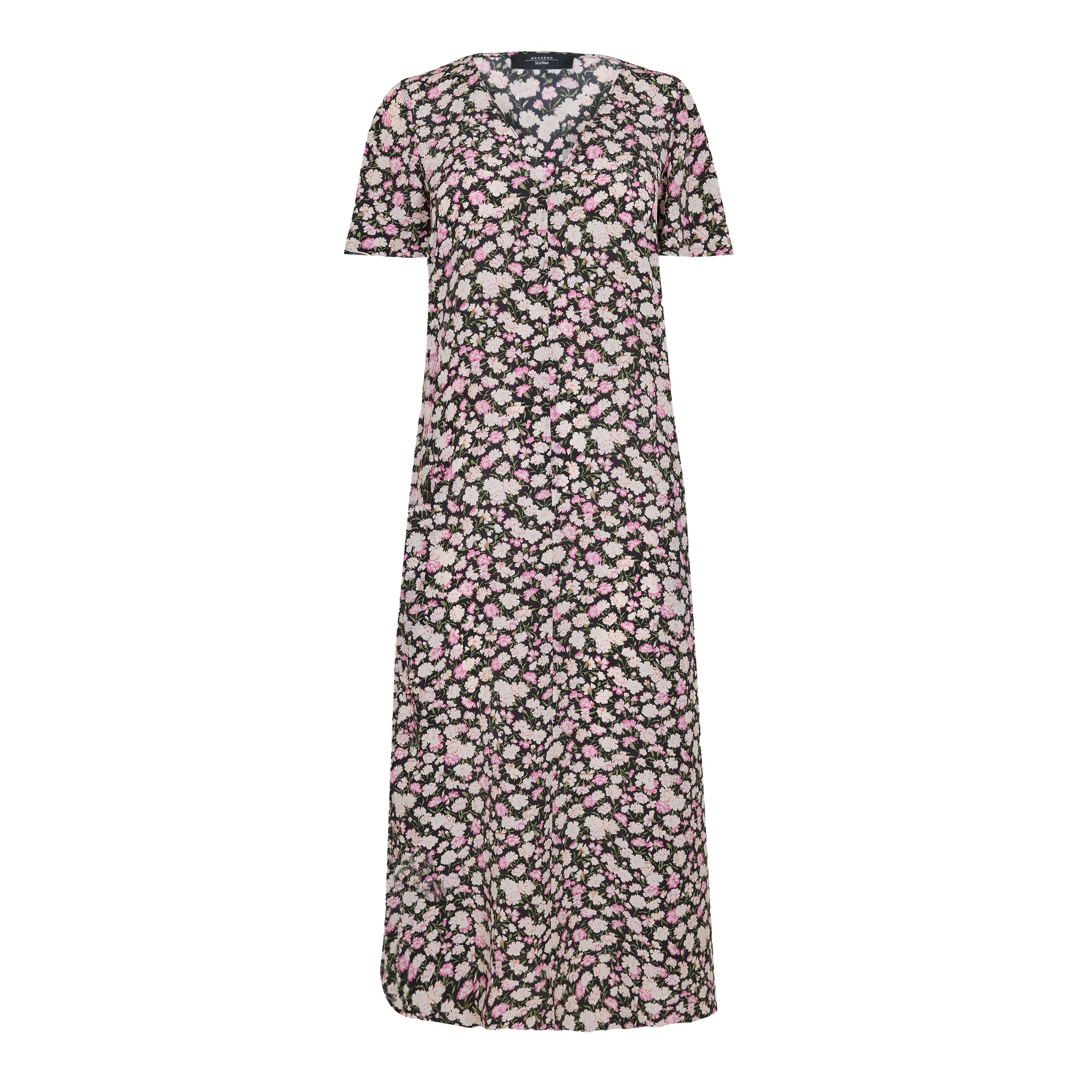 Pink Flowers - Weekend Max Mara - Women's Pagine Long Maxi Dress - 1