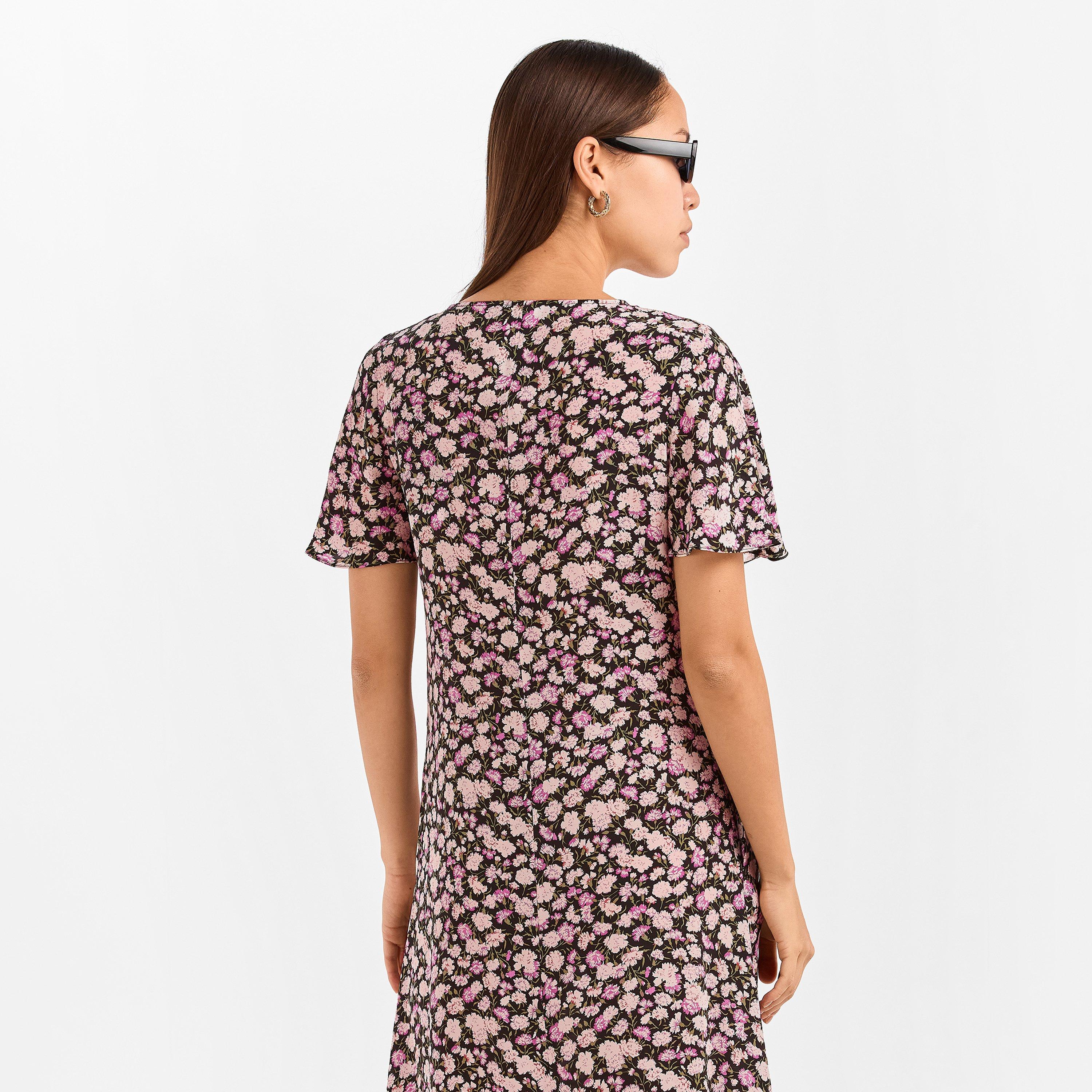 Pink Flowers - Weekend Max Mara - Women's Pagine Long Maxi Dress - 4