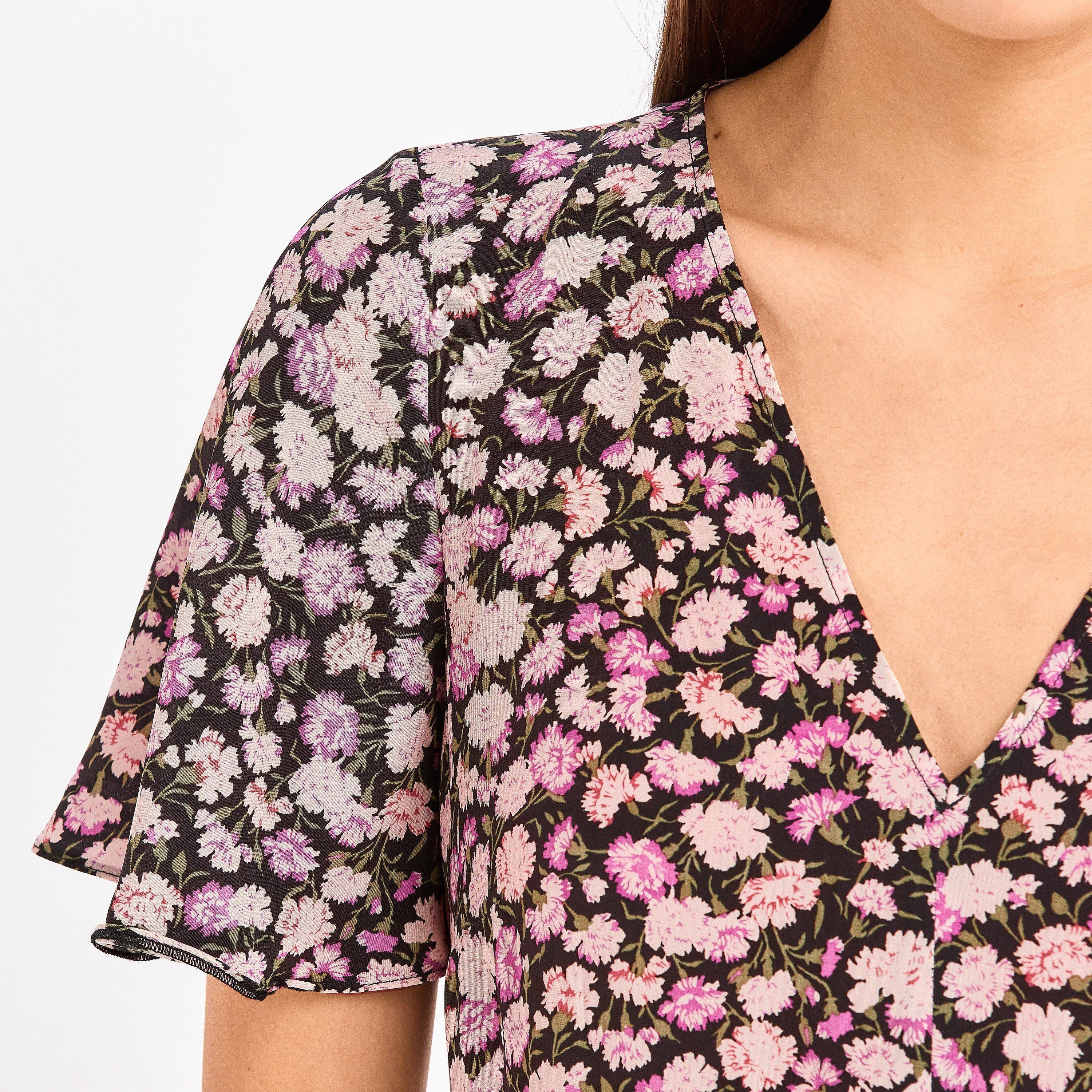 Pink Flowers - Weekend Max Mara - Women's Pagine Long Maxi Dress - 5