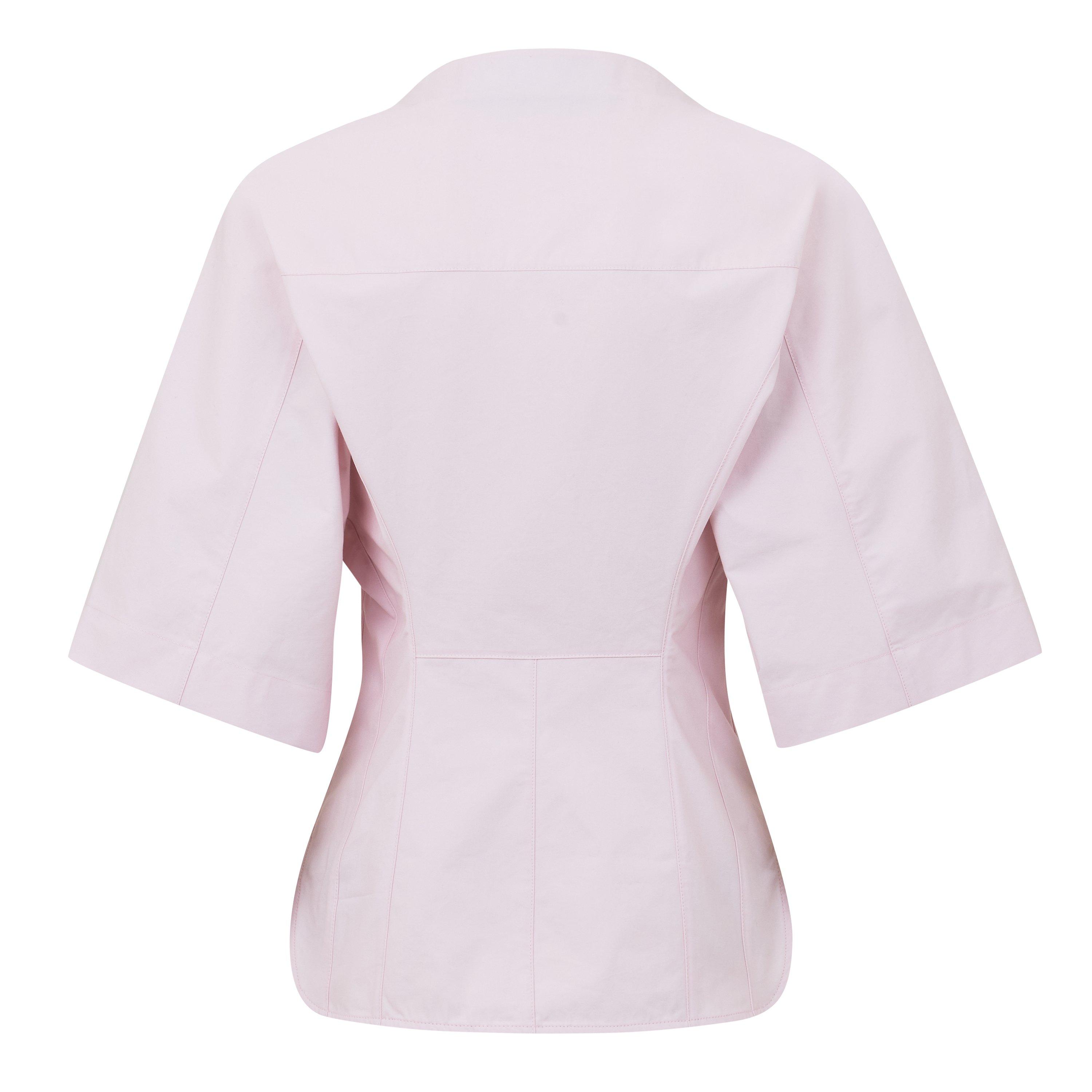 Light Pink - Jacquemus - Women's Plain Short Sleeve Shirt - 2