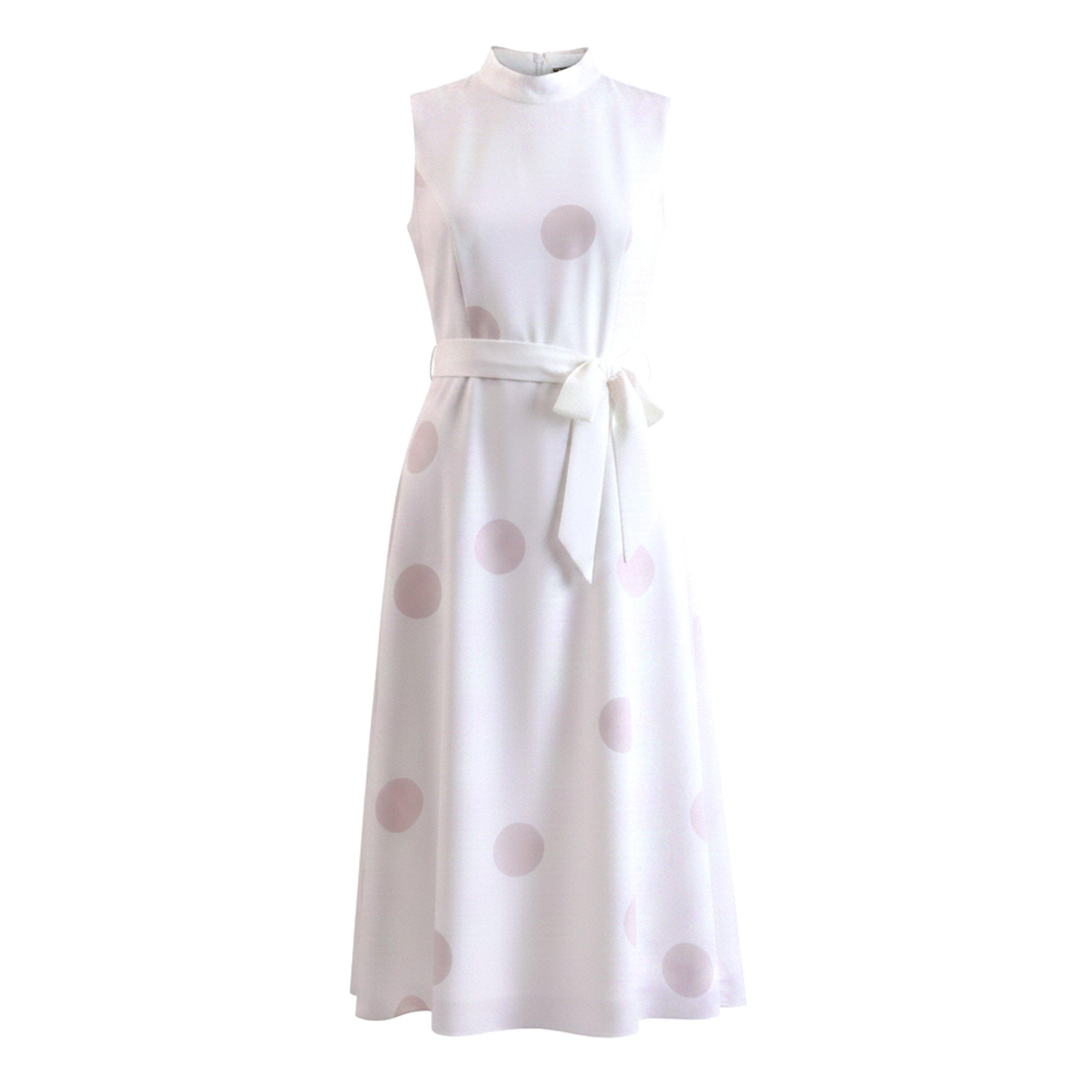 Stone Spot - Ella Boo - Ella Polka Dot Midi Ivory with Beige Spot Dress - 1