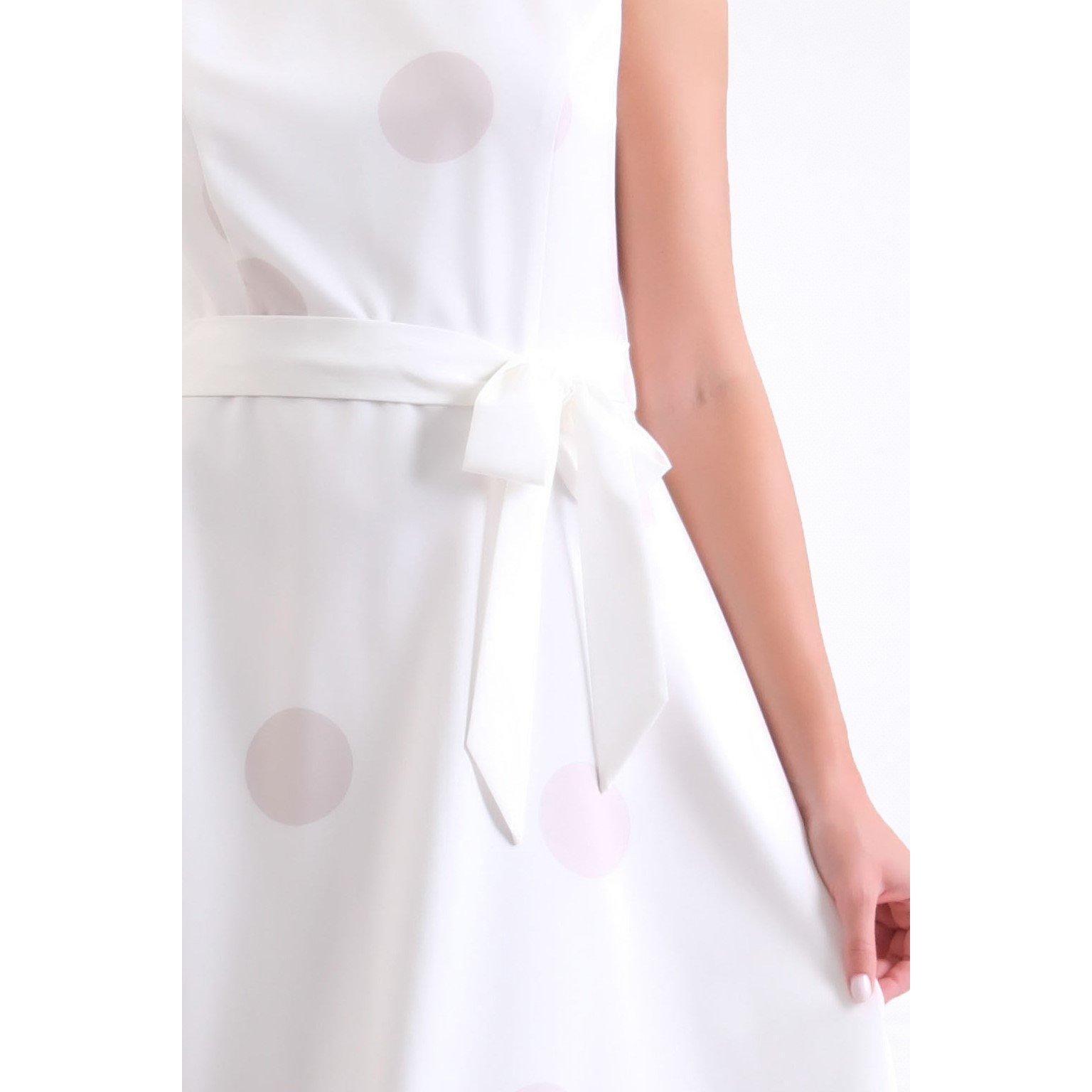 Stone Spot - Ella Boo - Ella Polka Dot Midi Ivory with Beige Spot Dress - 5