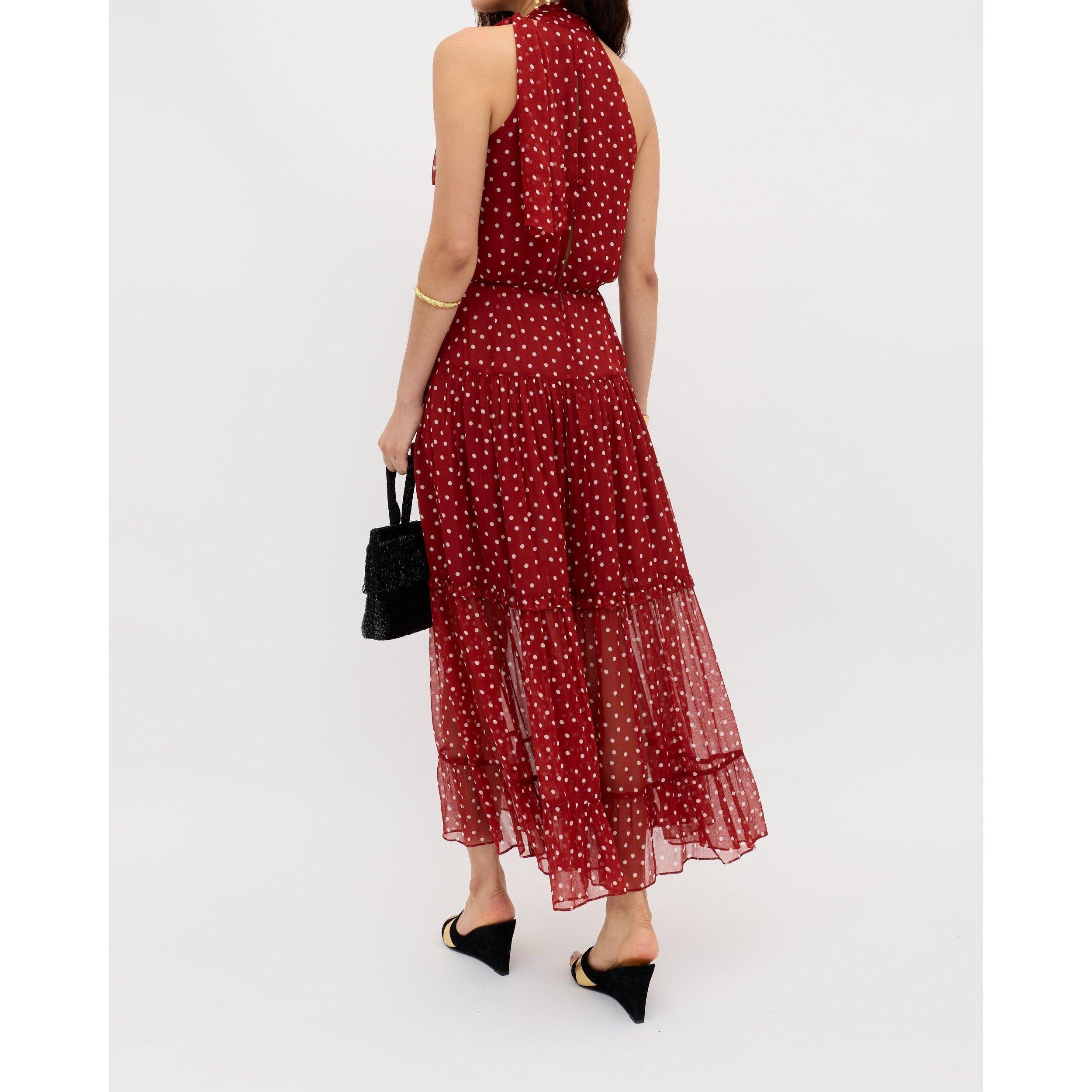 Layla Dot Red - RIXO - Rixo Abi Dress Ld61 - 3