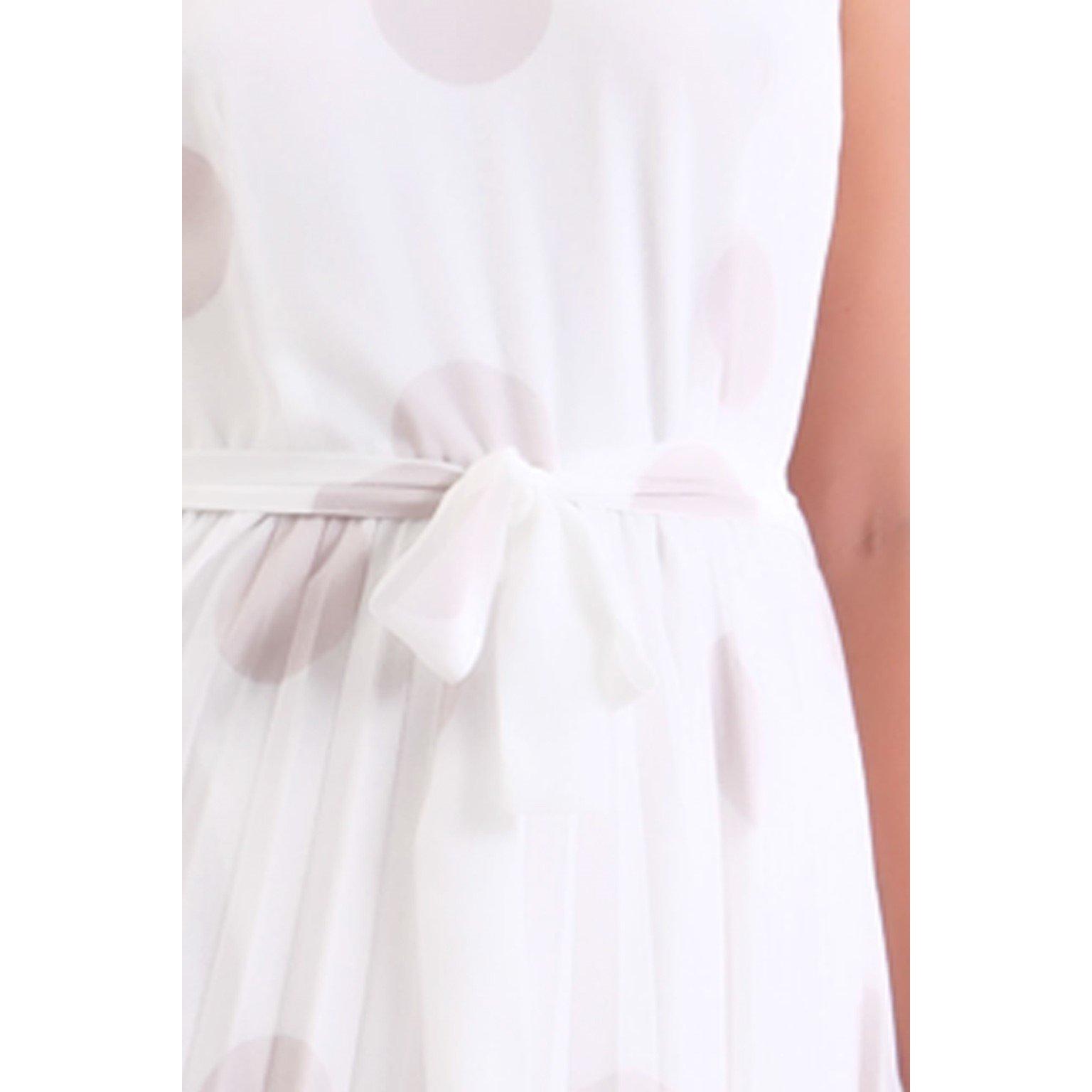 Print - Ella Boo - Ella Print polka dot sleeveless Dress navy or Beige spot - 5