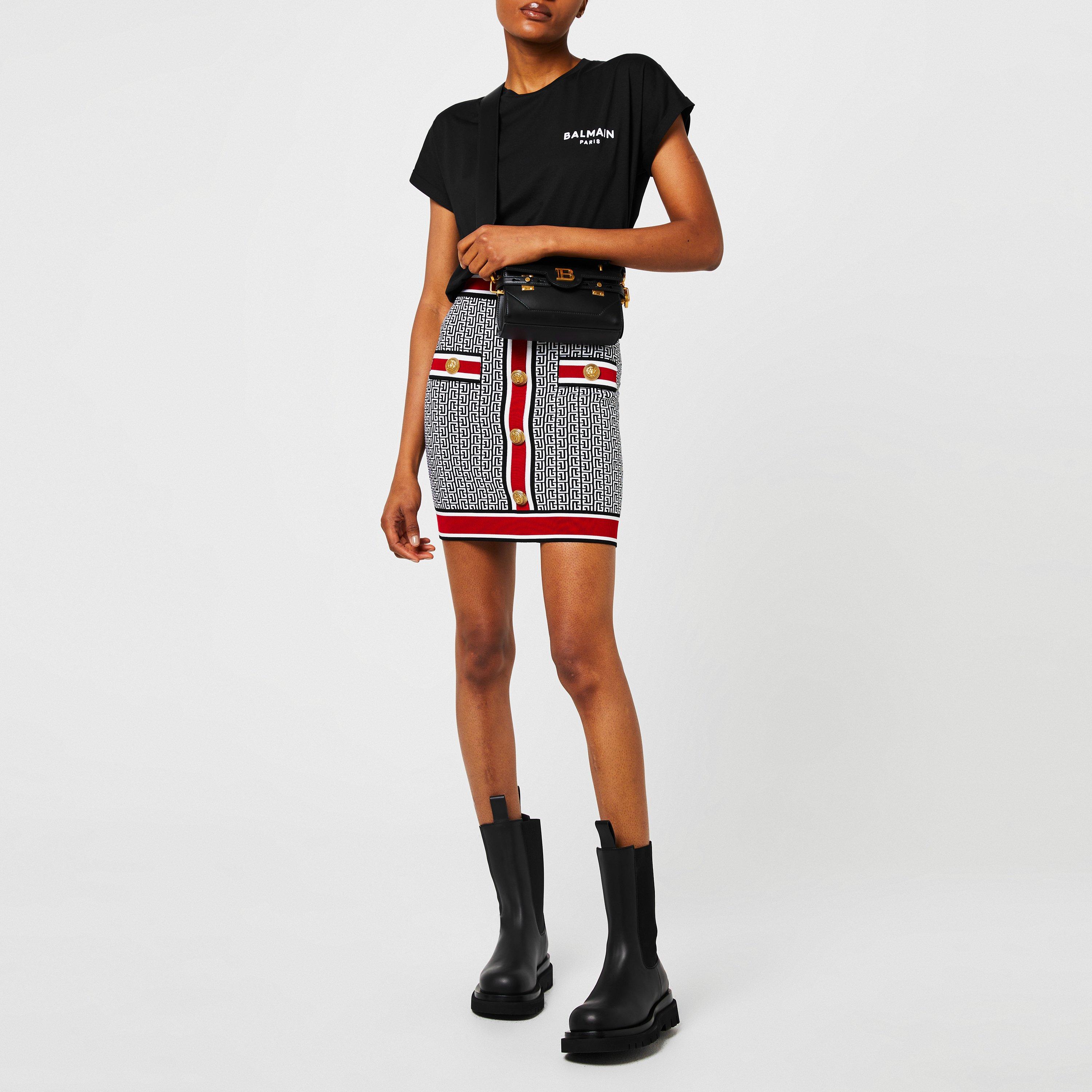 Noir/Blanc EAB - Balmain - Small Logo T Shirt - 4