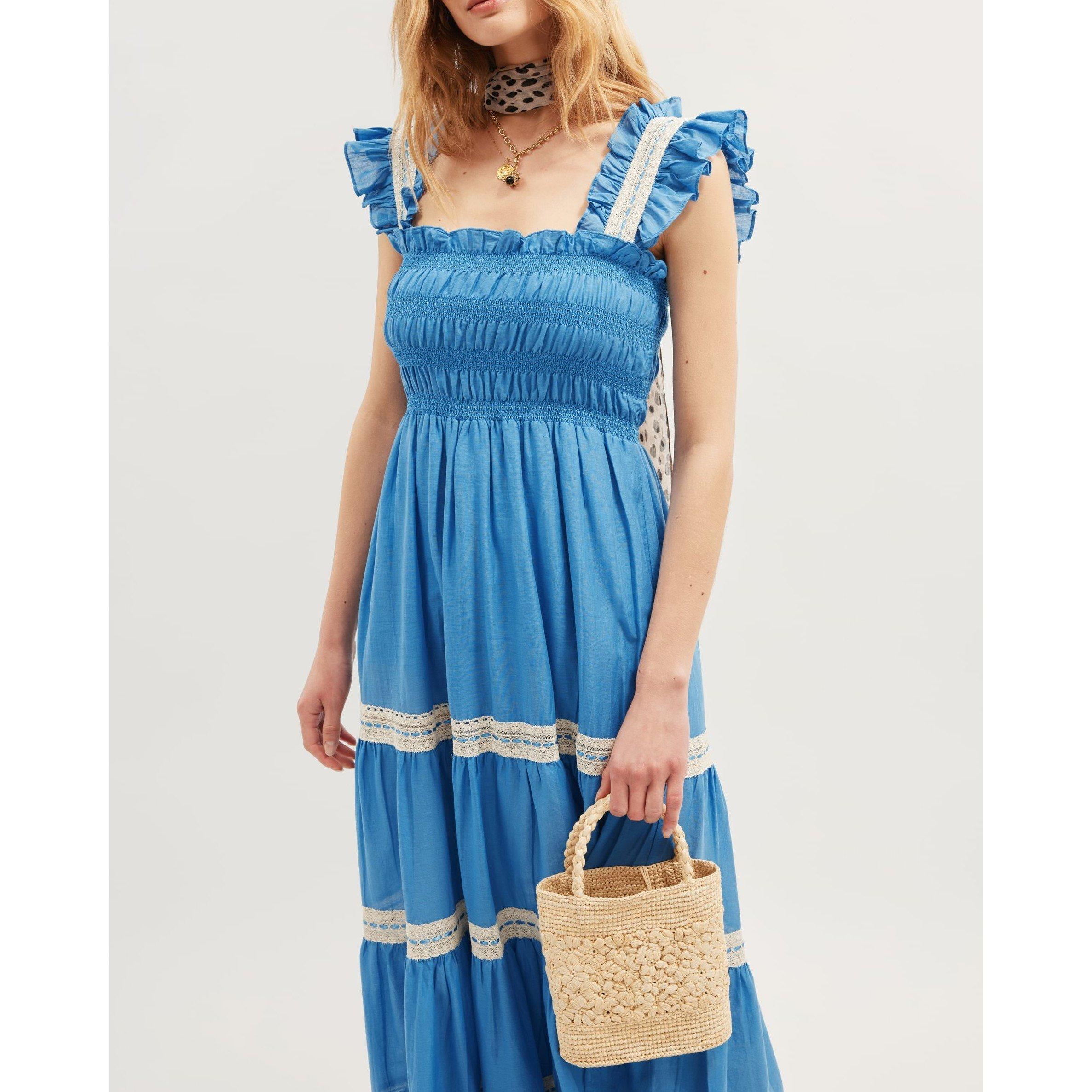 Blue - RIXO - Women's Aubrie Boho Dress - 4