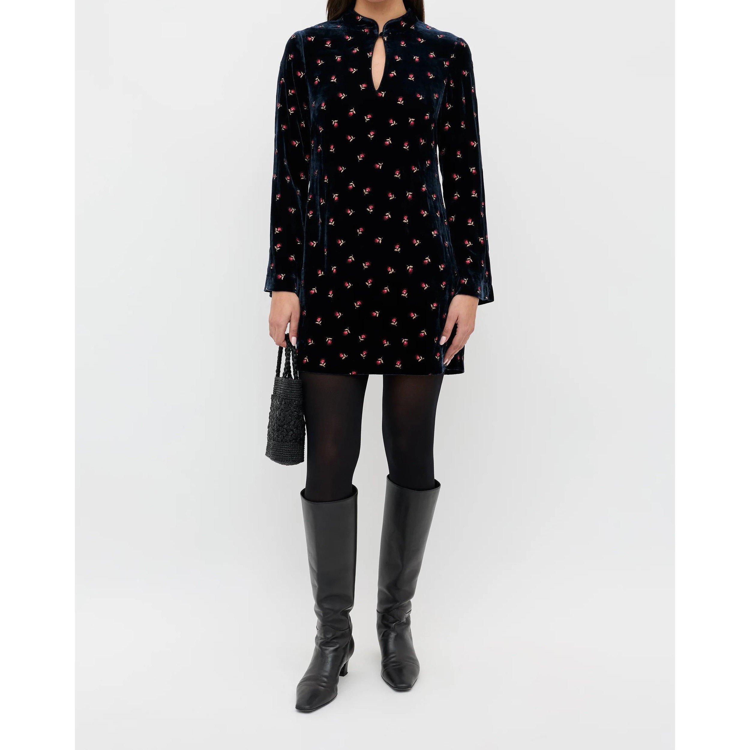 Dandy Deep Navy - RIXO - Rixo Calla Dress Ld61 - 2