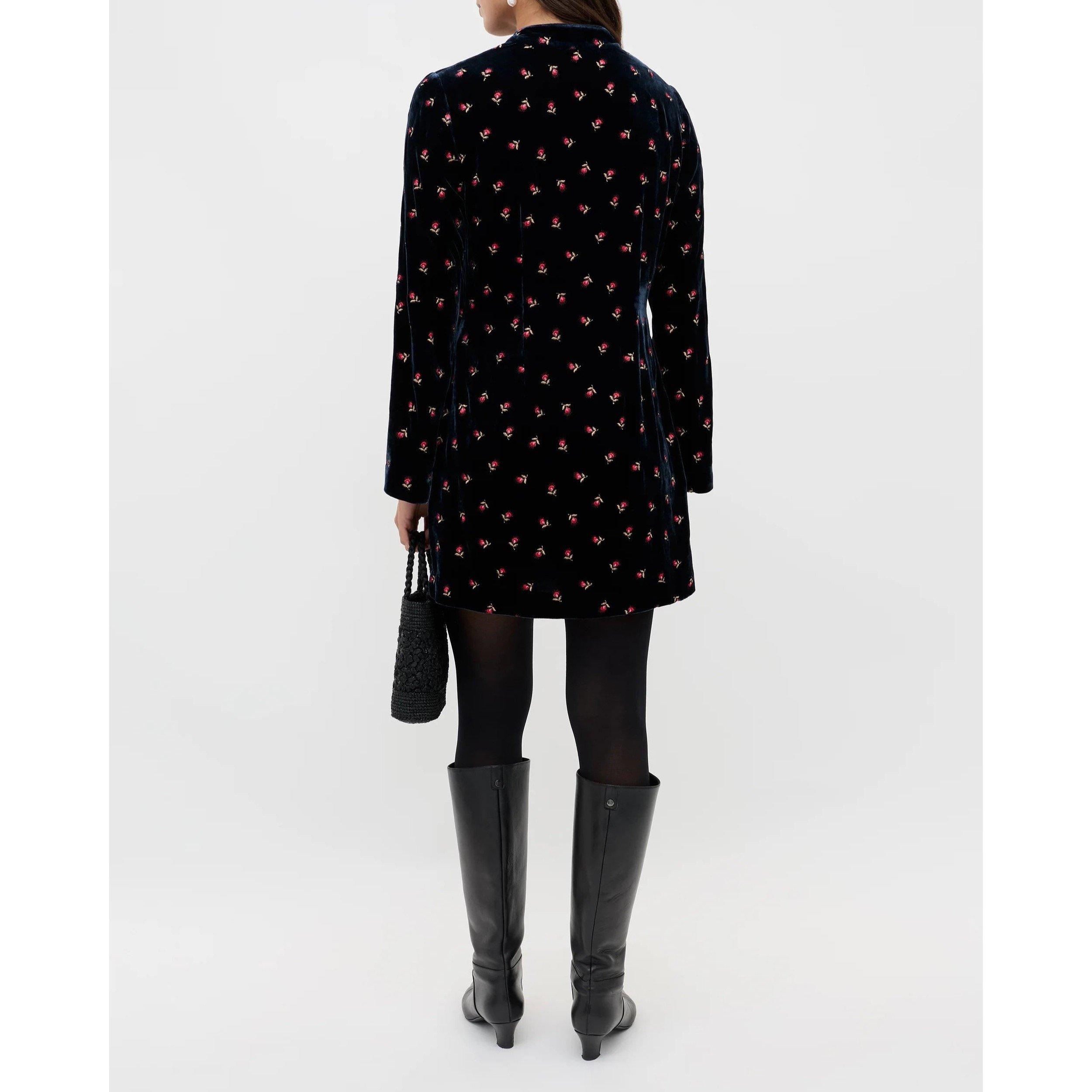 Dandy Deep Navy - RIXO - Rixo Calla Dress Ld61 - 3