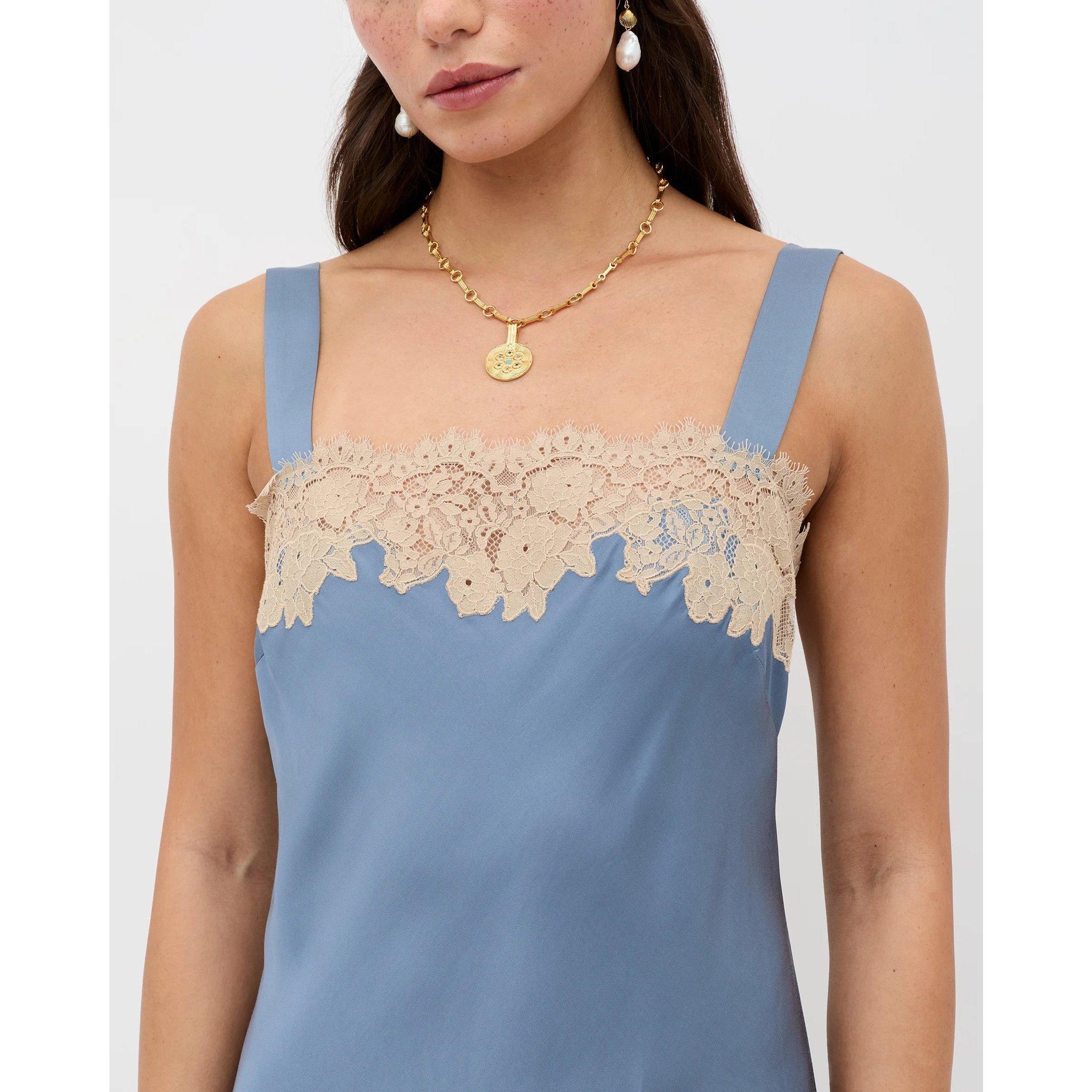 Stone Blue - RIXO - Rixo Rosamarie Dress Ld61 - 4