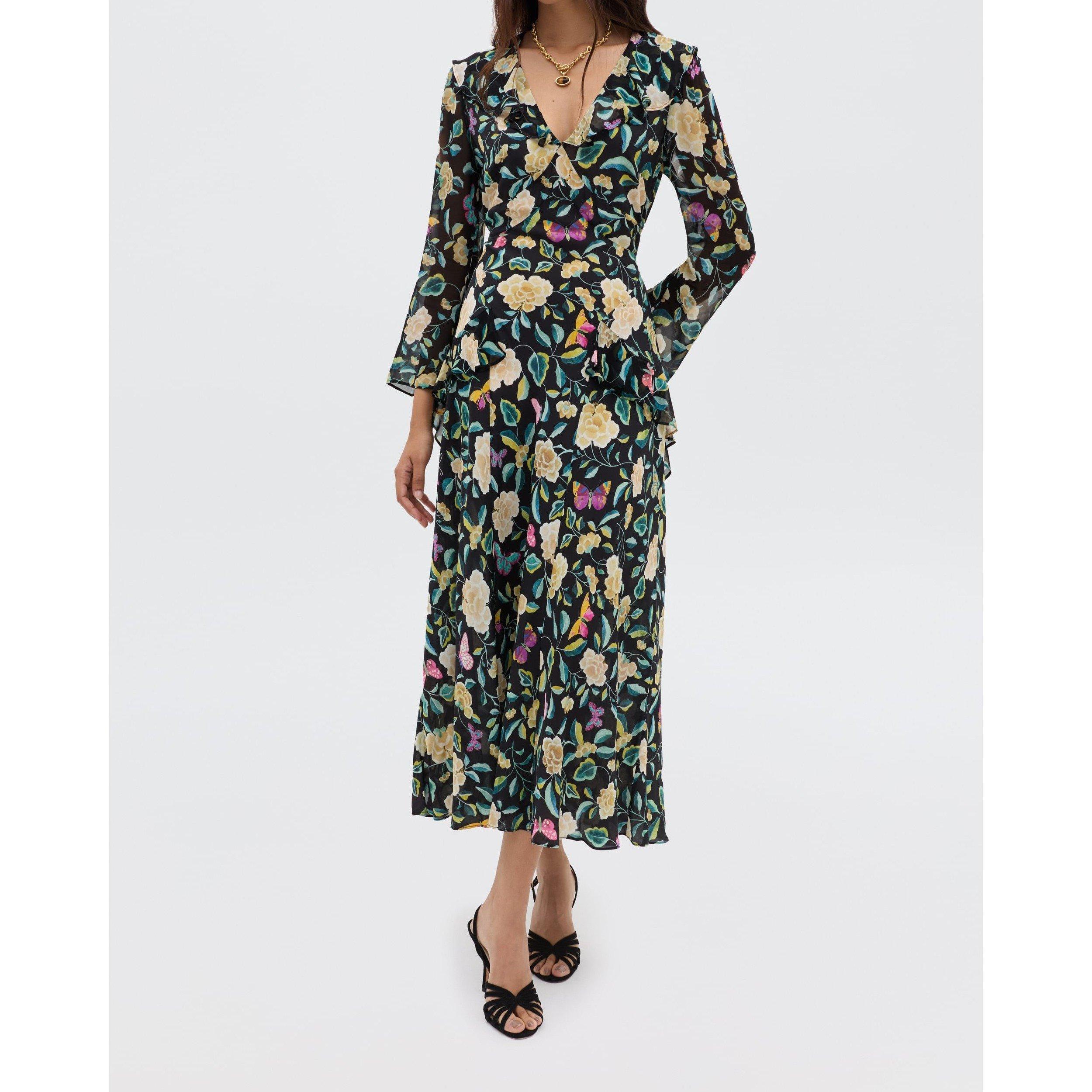 Butterfly Florl - RIXO - Rixo Cedar Dress Ld61 - 2