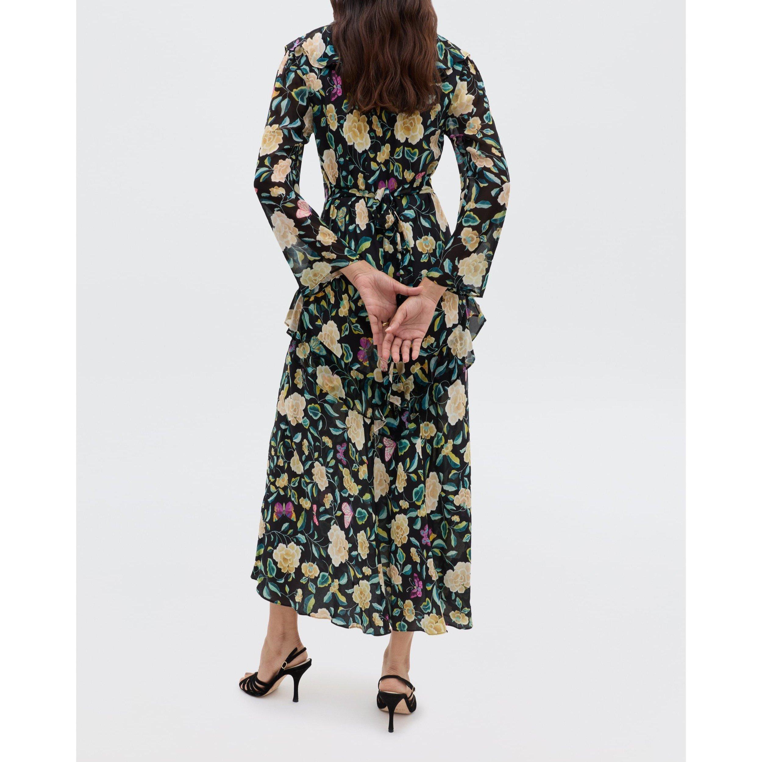 Butterfly Florl - RIXO - Rixo Cedar Dress Ld61 - 3