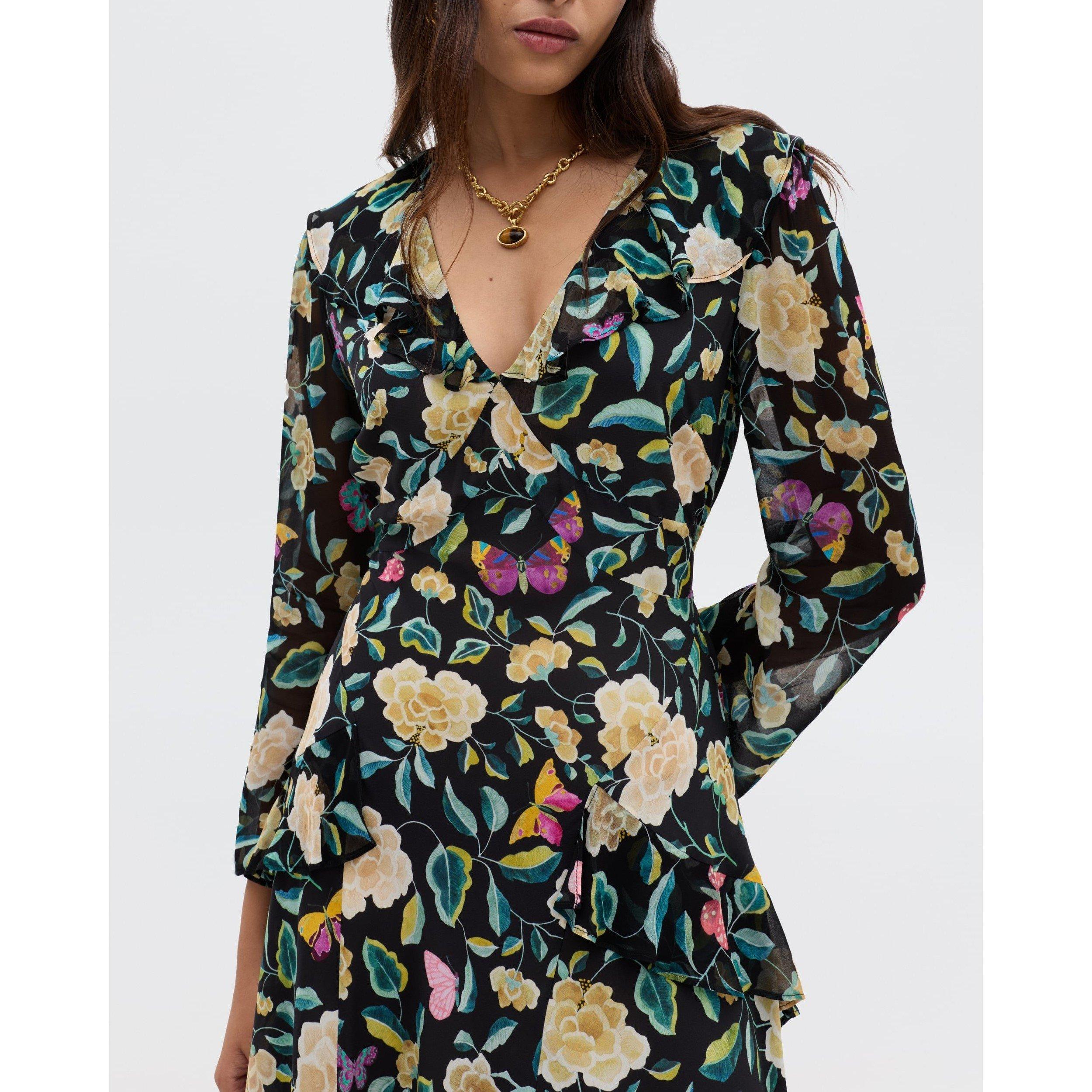 Butterfly Florl - RIXO - Rixo Cedar Dress Ld61 - 4