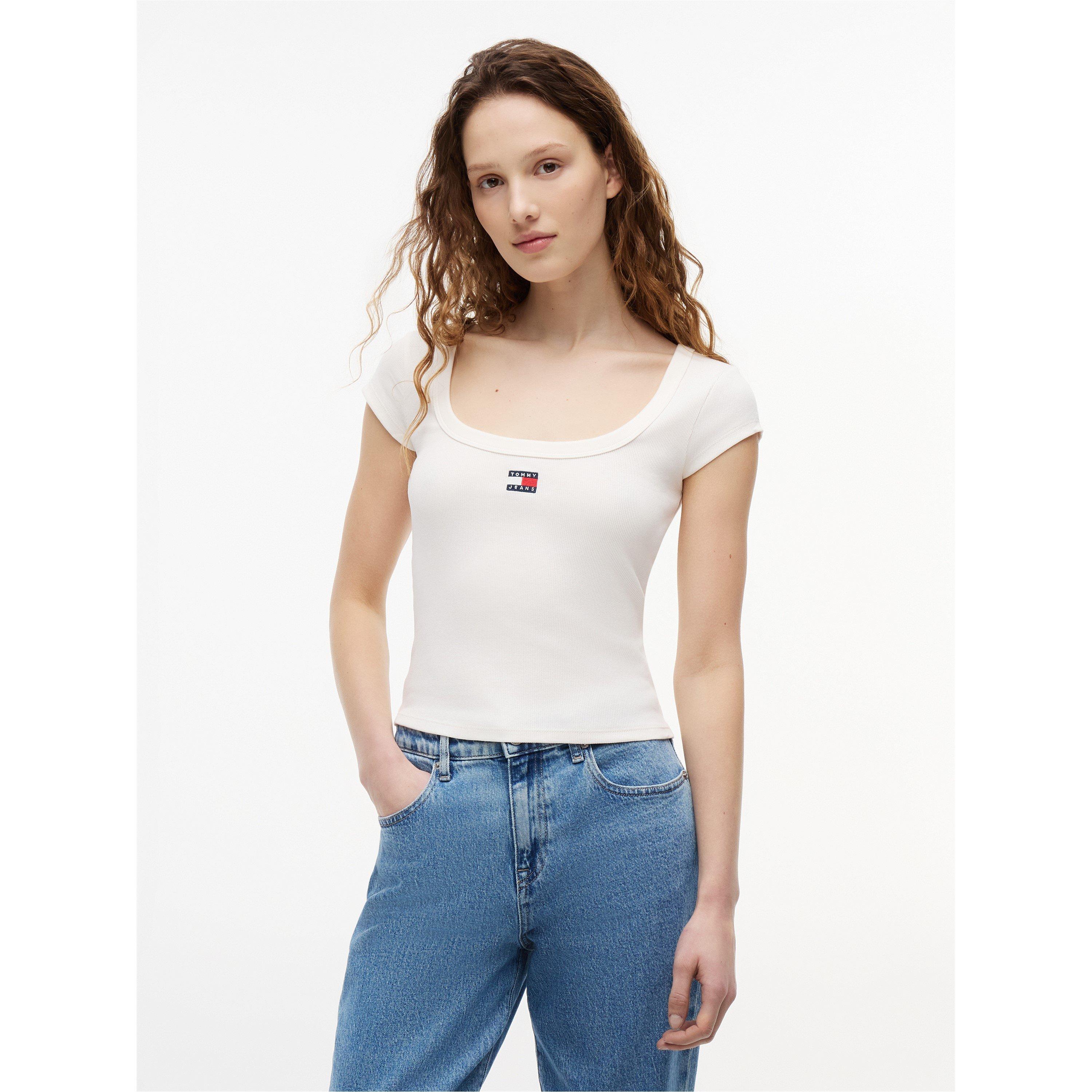 Ancient White - Tommy Jeans - Women's Slim Fit T-Shirt - 2