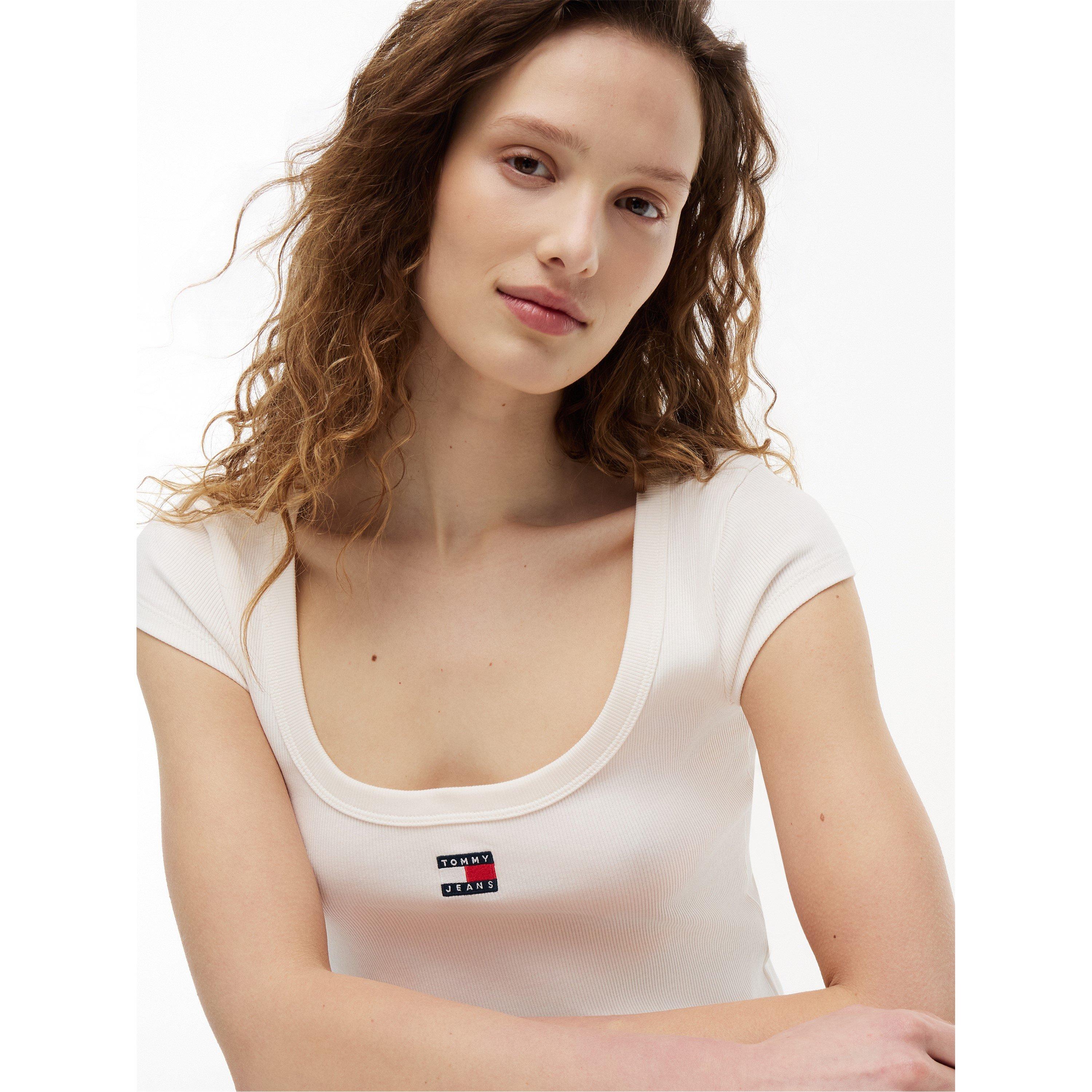 Ancient White - Tommy Jeans - Women's Slim Fit T-Shirt - 4