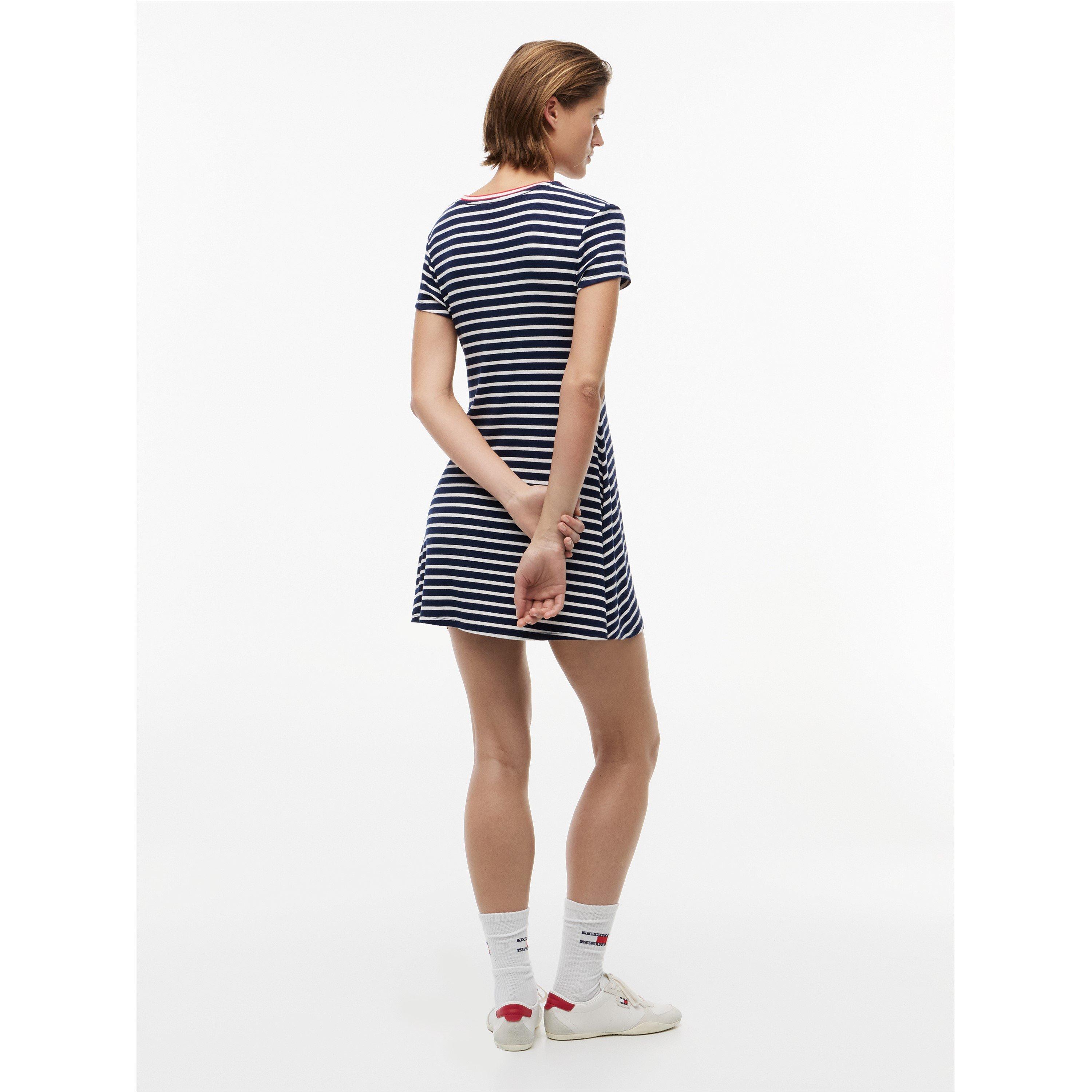 Navy/Stripe - Tommy Jeans - Women's Skater Dress - 5