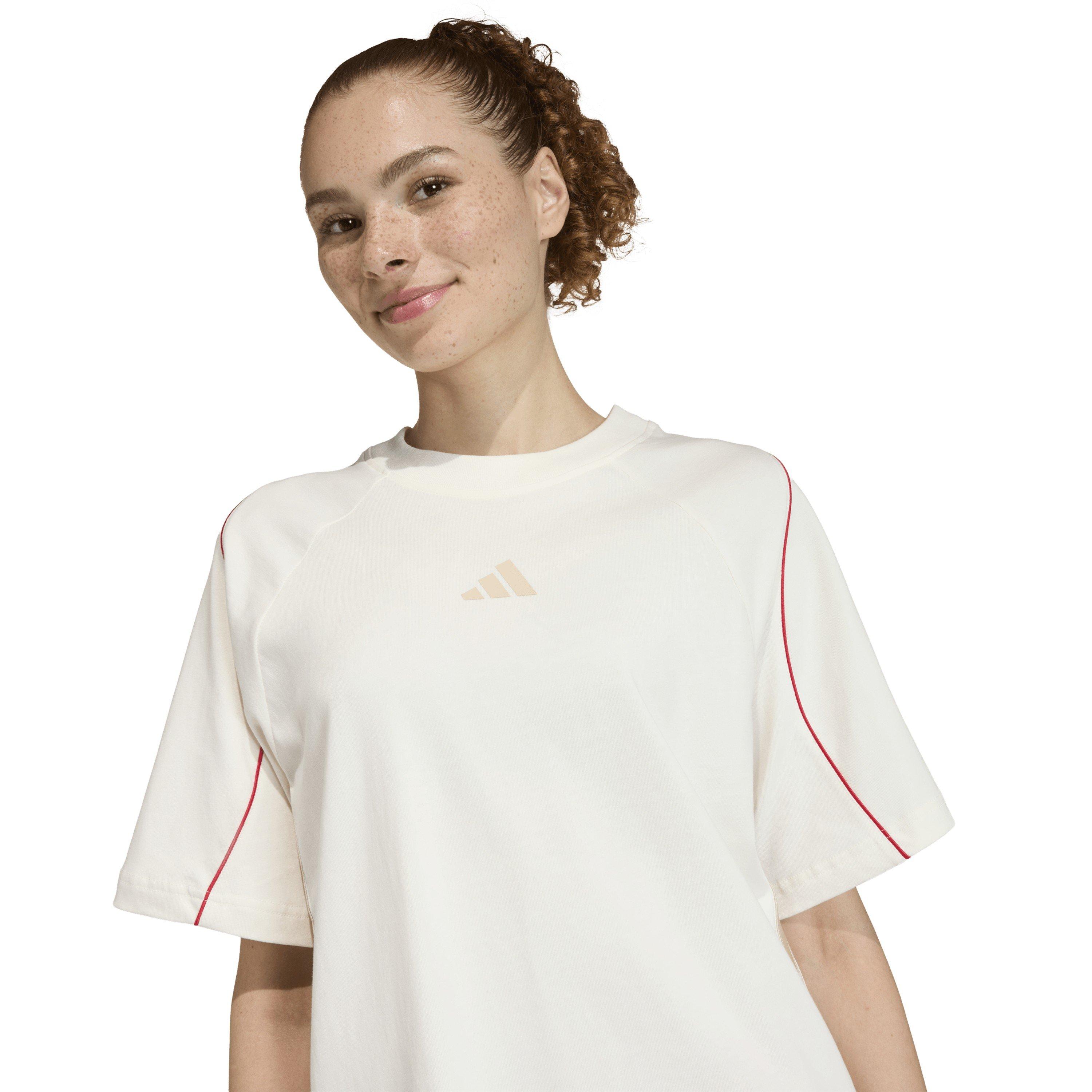 Wht/Ruby/Linen - adidas - Stadium Tee Ld62 - 4