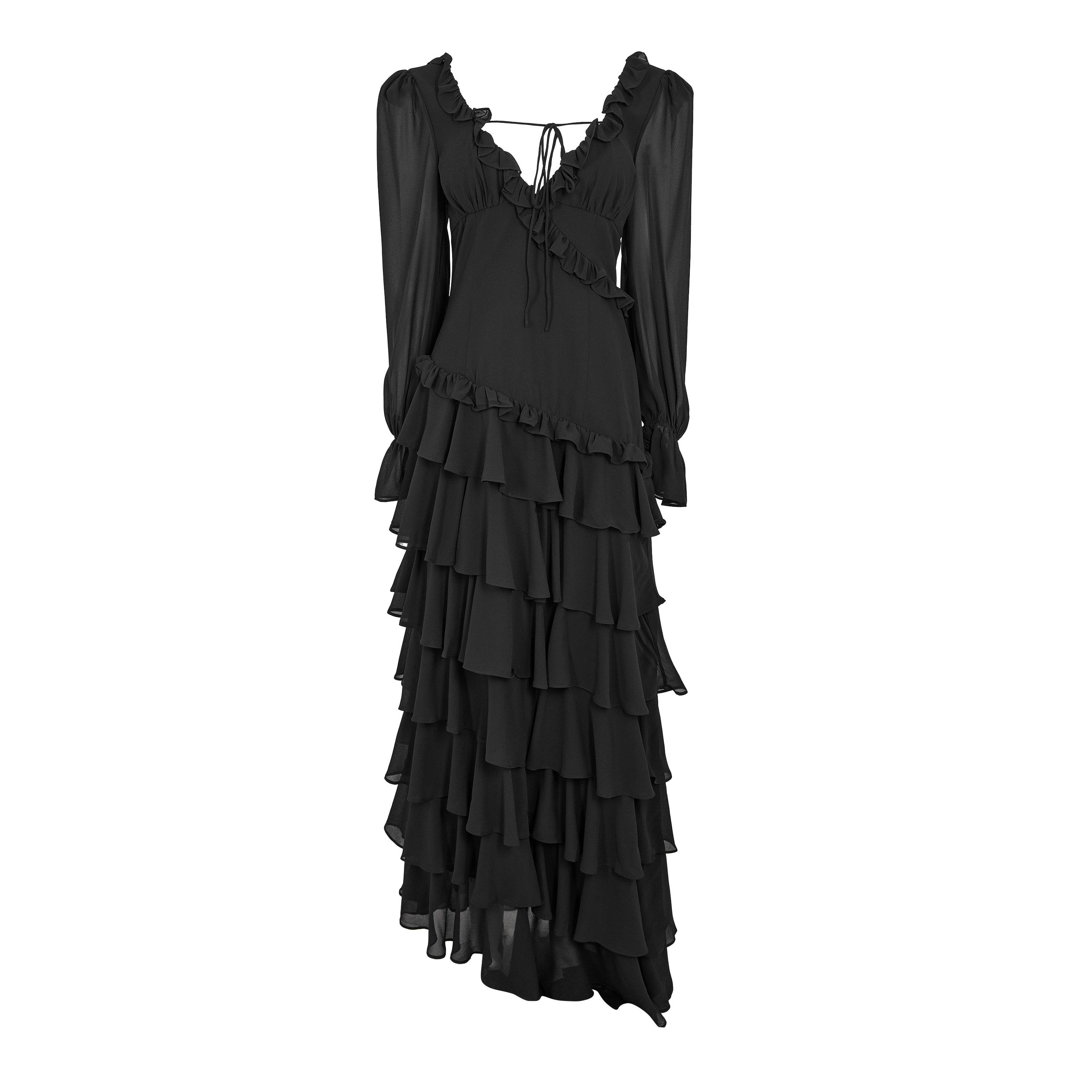 Black - Anne Louise Boutique - Anne Lo Ruffle Ld61 - 1