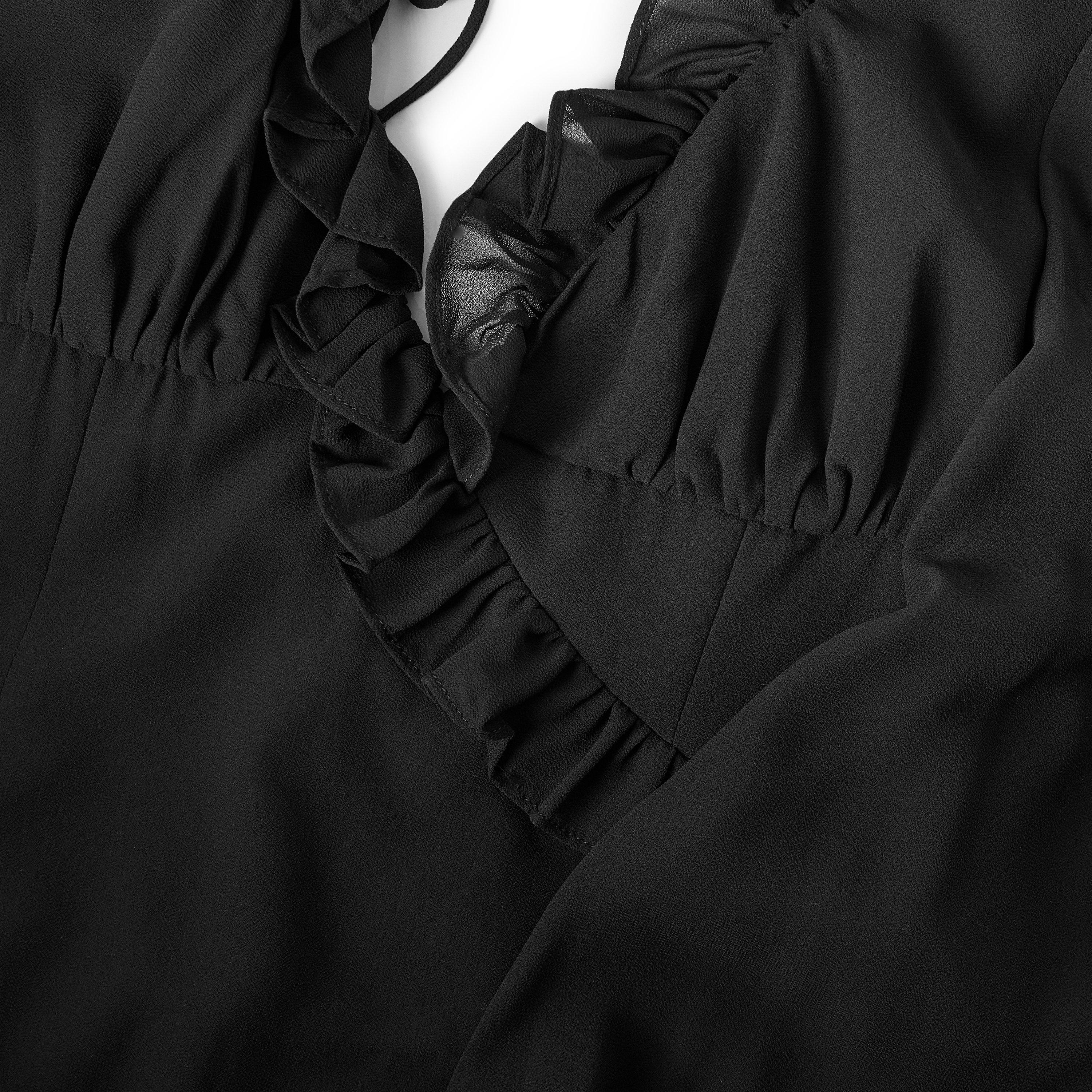 Black - Anne Louise Boutique - Anne Lo Ruffle Ld61 - 5