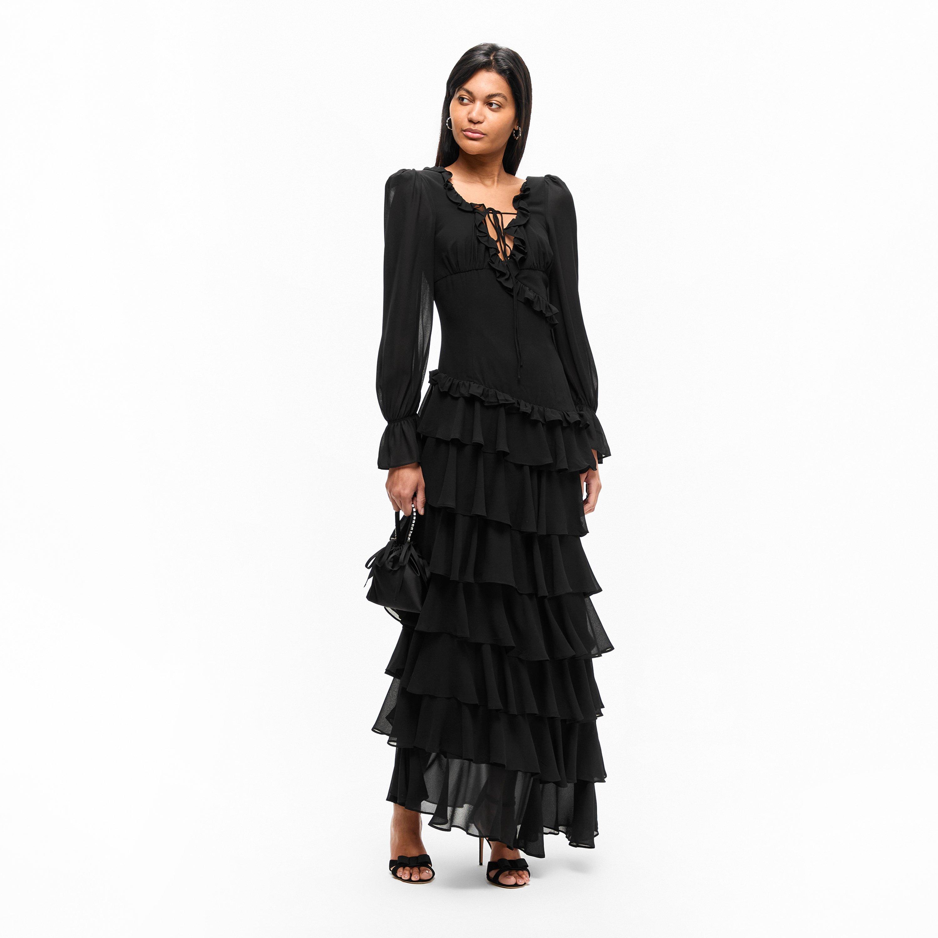 Black - Anne Louise Boutique - Anne Lo Ruffle Ld61 - 6