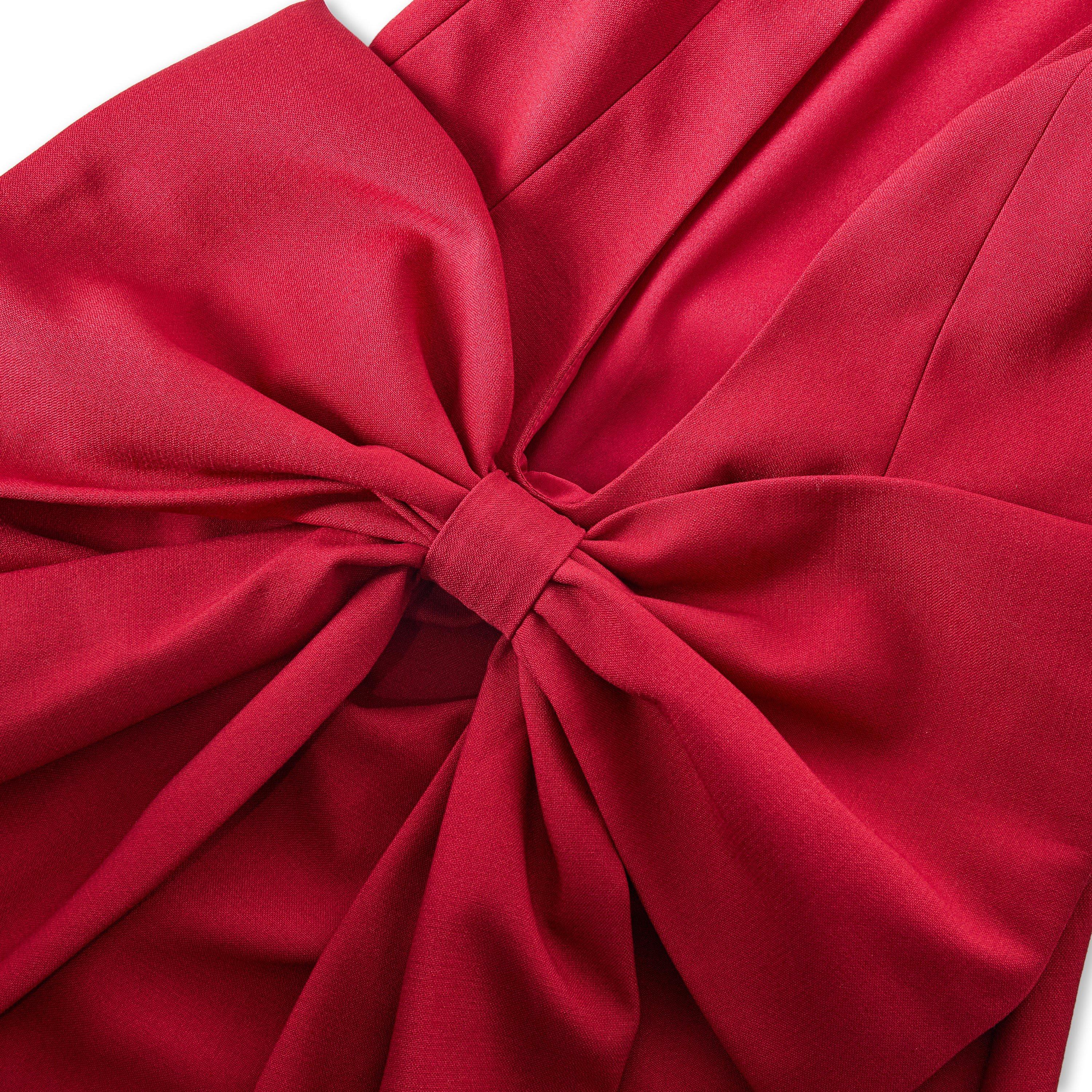 Red - Anne Louise Boutique - Anne Lo M Bow Dress  Ld61 - 5