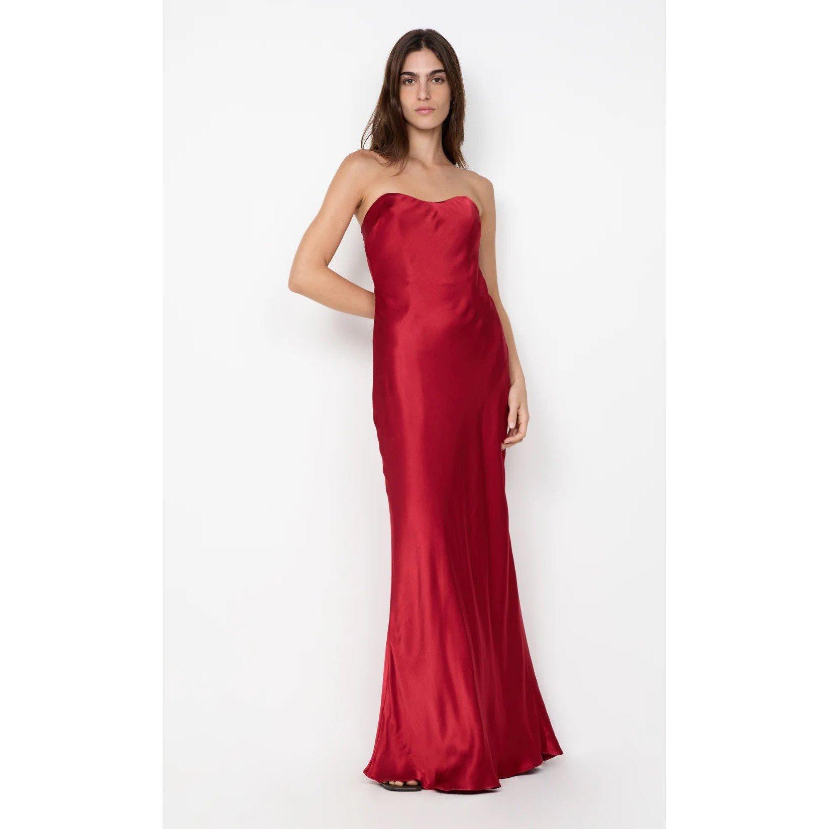 Cherry - Bec and Bridge - Women's Long Strapless Maxi Dress - 1
