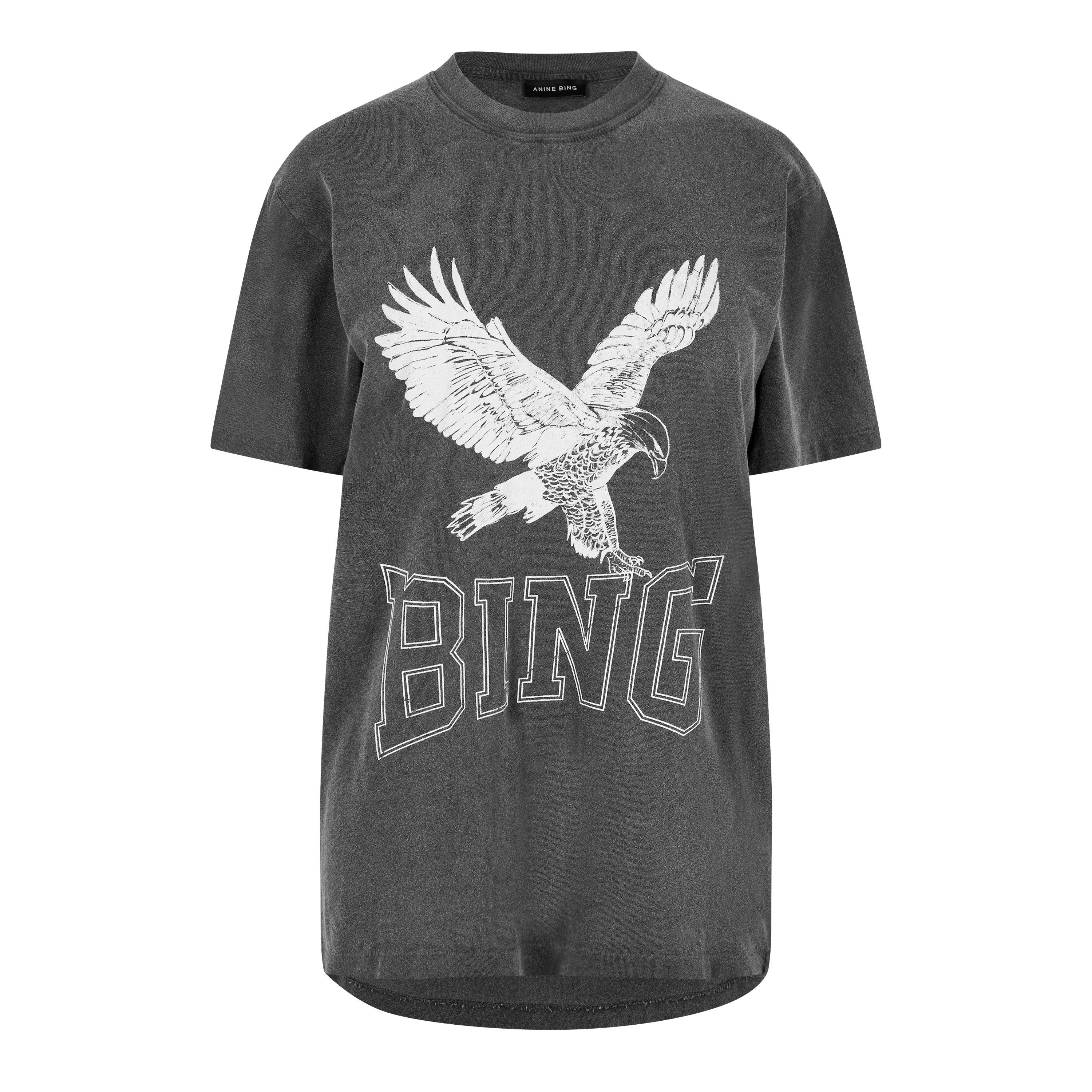 Washed Black - Anine Bing - Eagle T-Shirt - 1