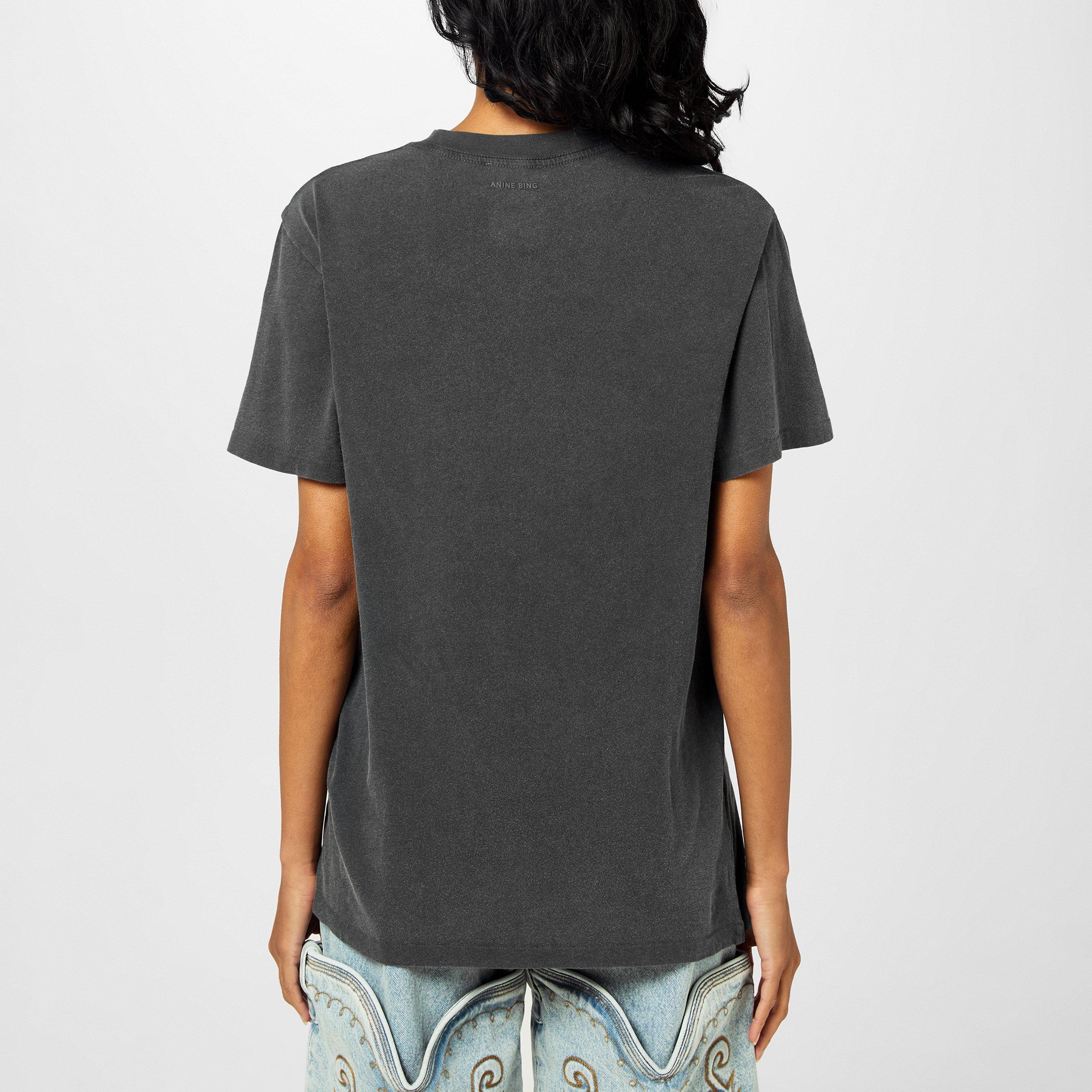 Washed Black - Anine Bing - Eagle T-Shirt - 4