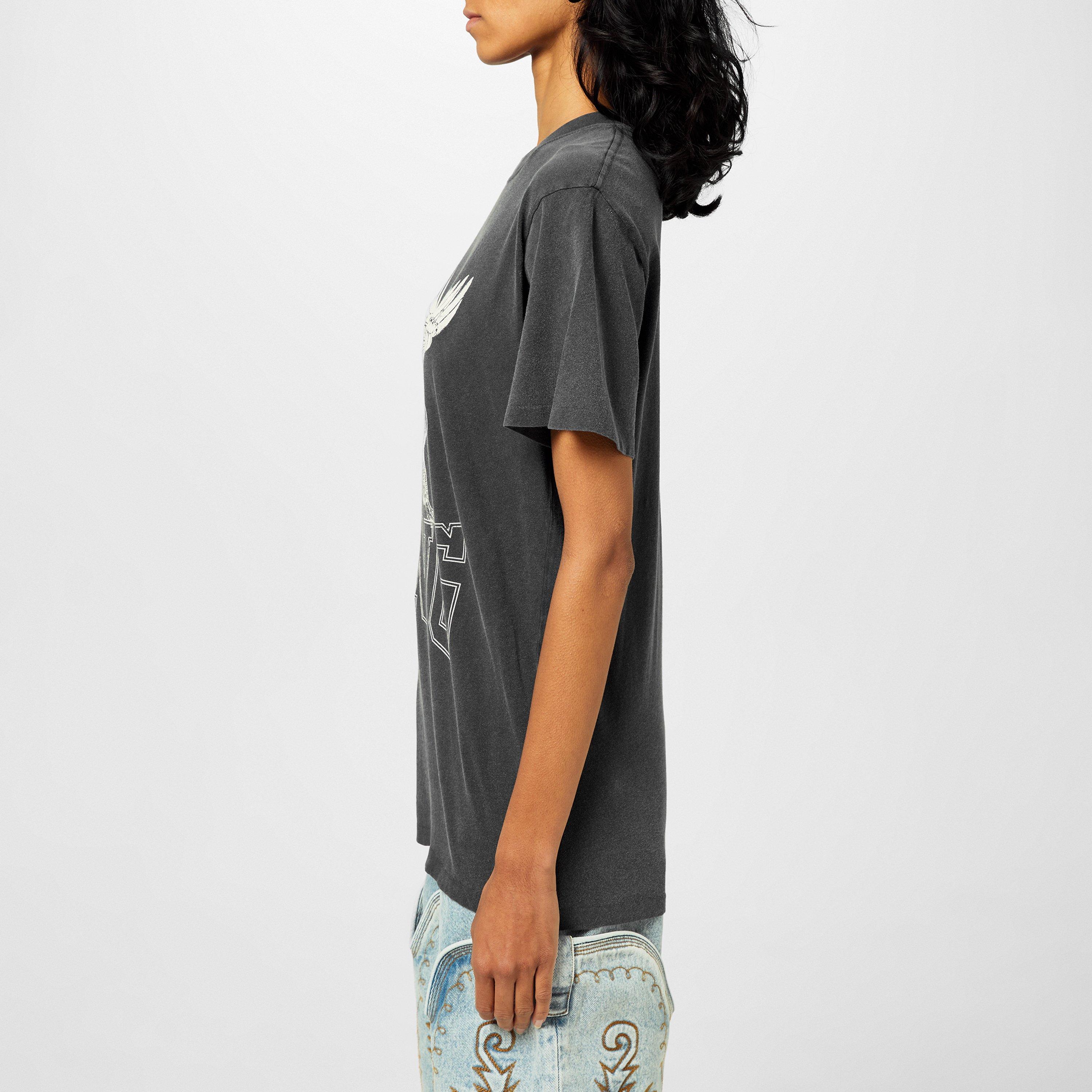 Washed Black - Anine Bing - Eagle T-Shirt - 5