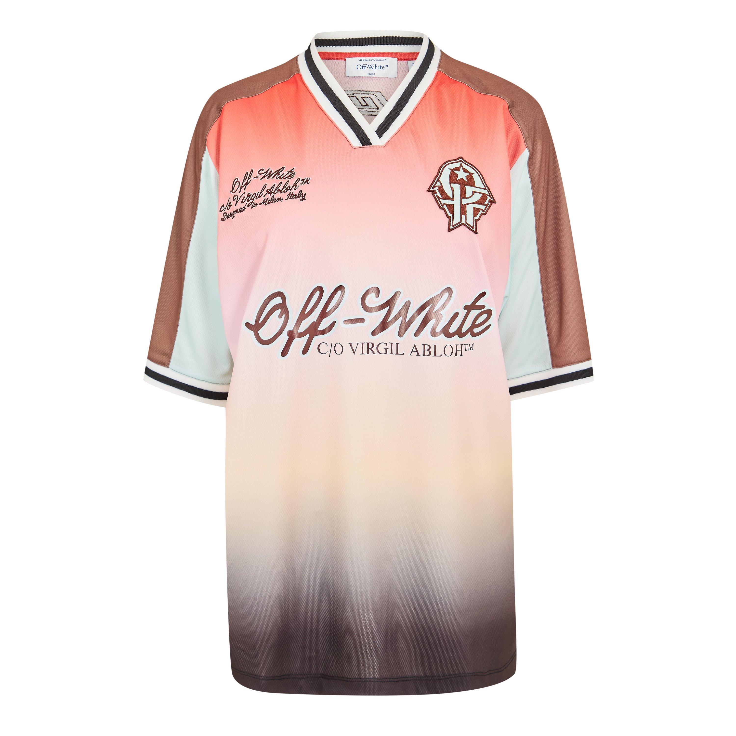 Off White Off Soccor Tee Ld61 - Black - Size 12 (M)