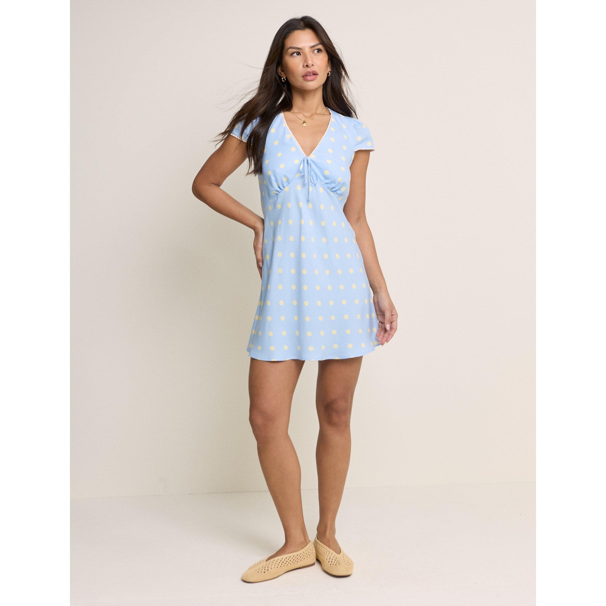 Nobodys Child Rosa Mini Dress - Blue - Size 8 (XS)