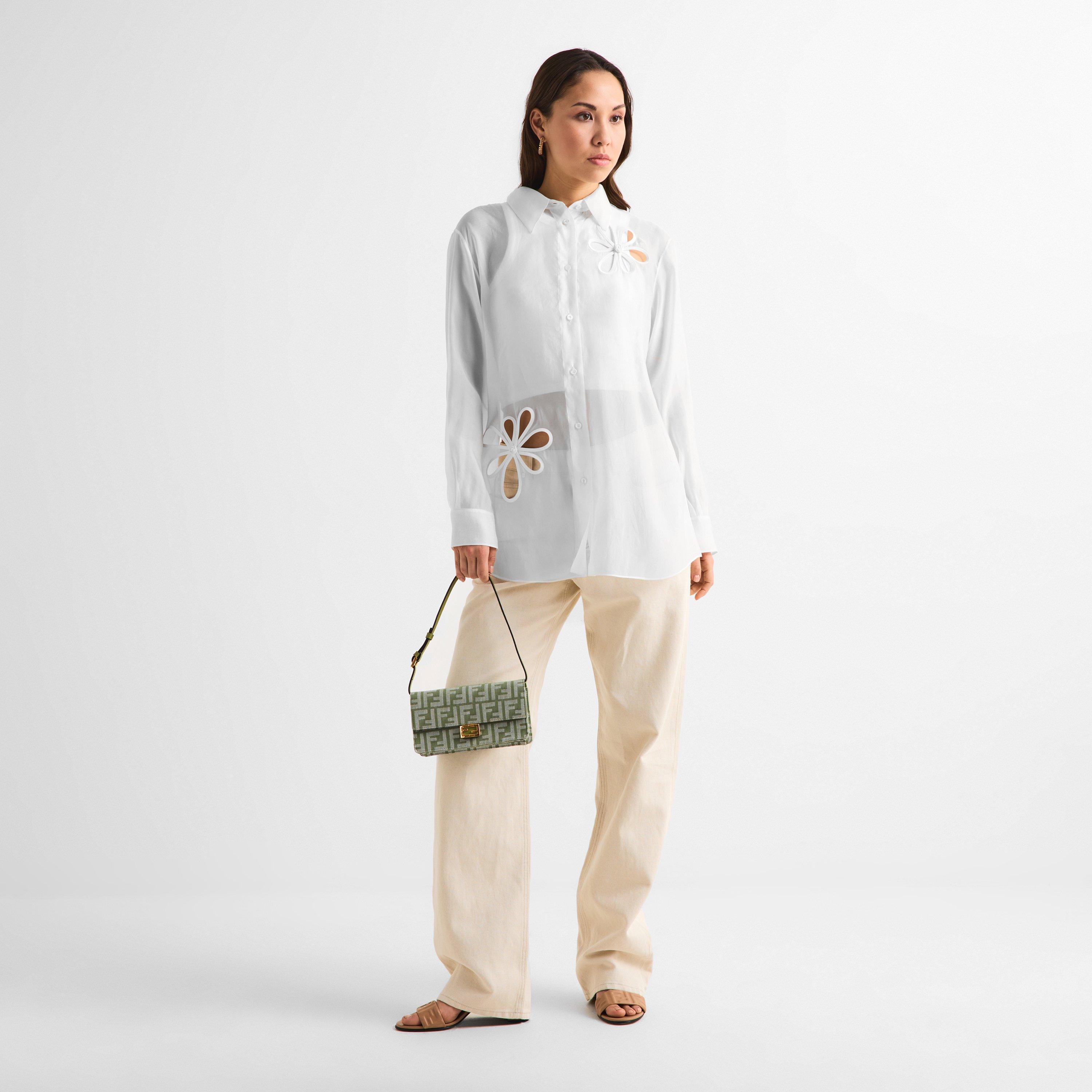 White - Fendi - Women's Long Sleeve Patterned Shirt - 6