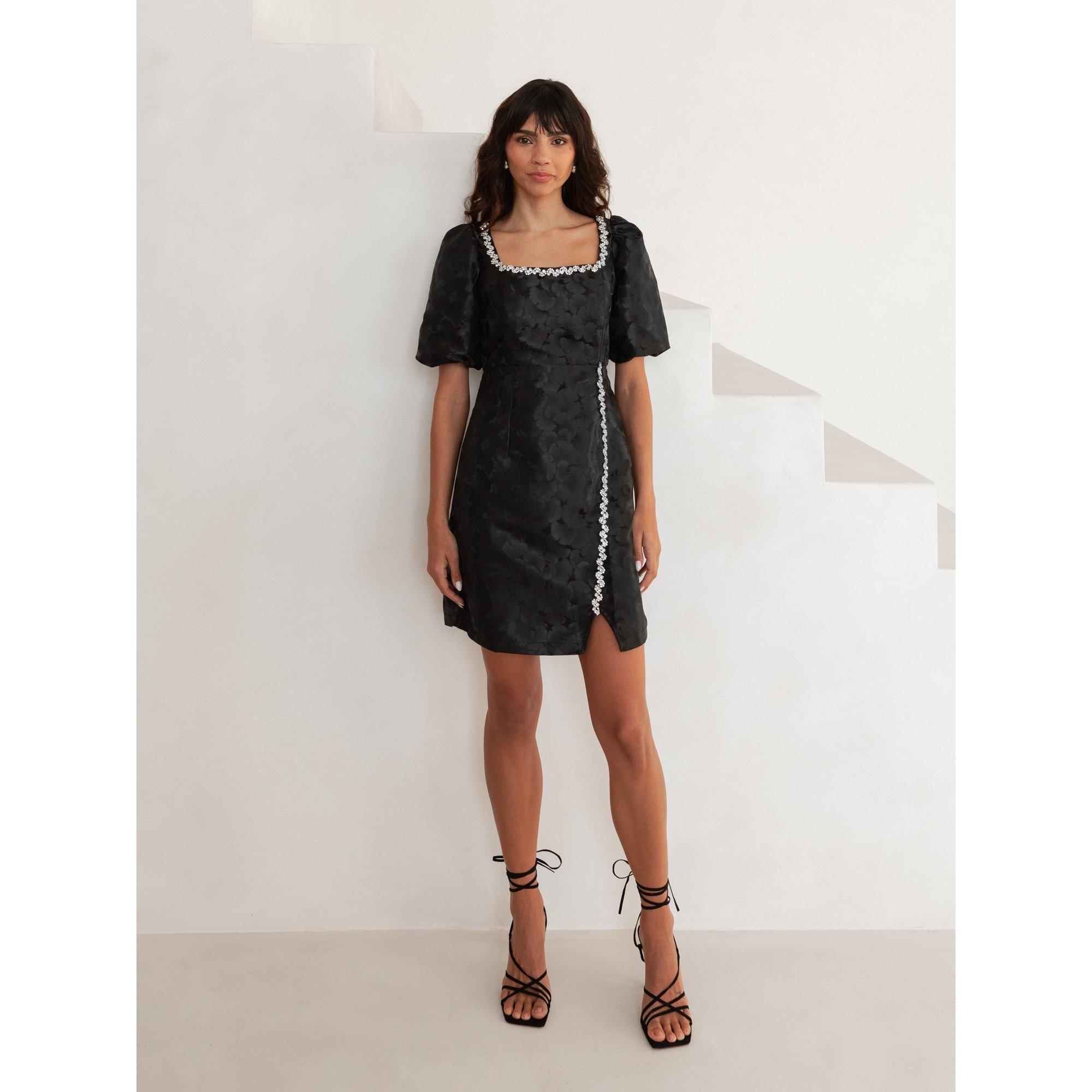 Lovedrobe Women's Jacquard Mini Dress - Black - 16 (XL)